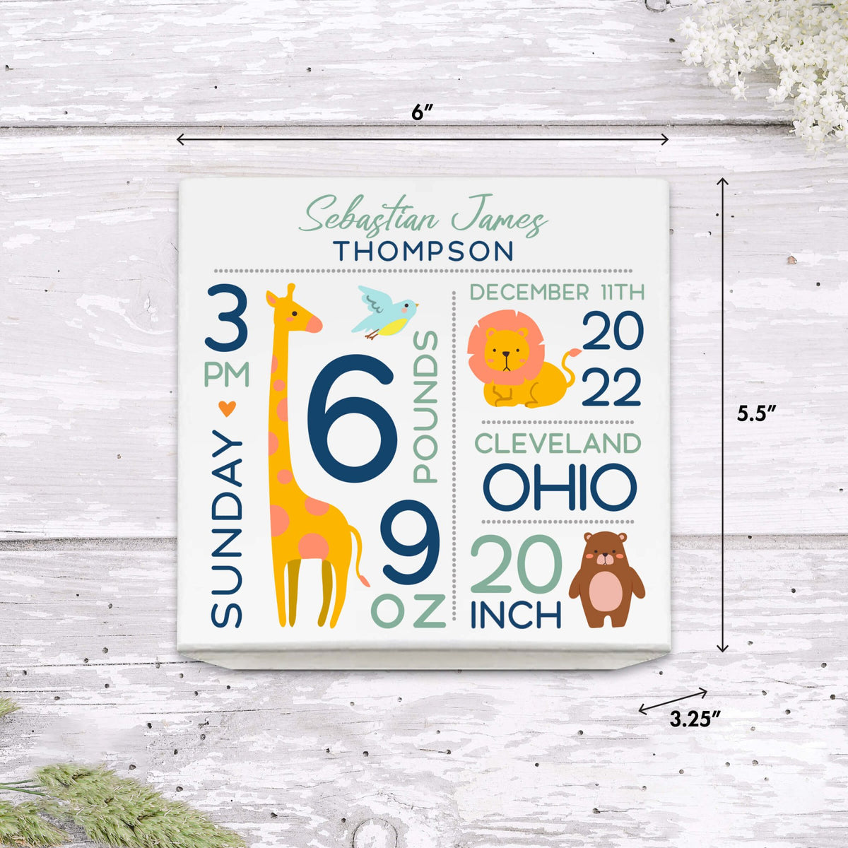 Personalized Baptism Keepsake Box for Newborn Baby Boy - LifeSong Milestones