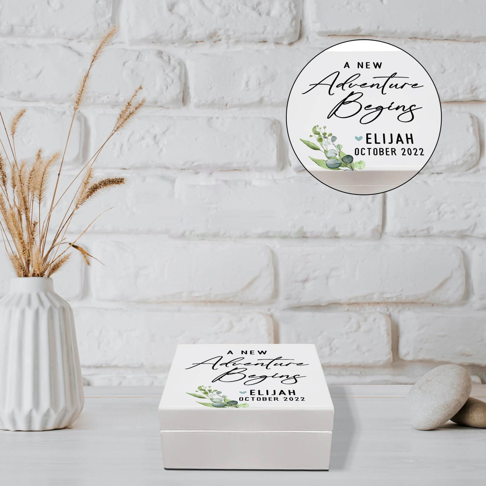 Personalized Baptism Keepsake Box for Newborn Baby Boy - LifeSong Milestones