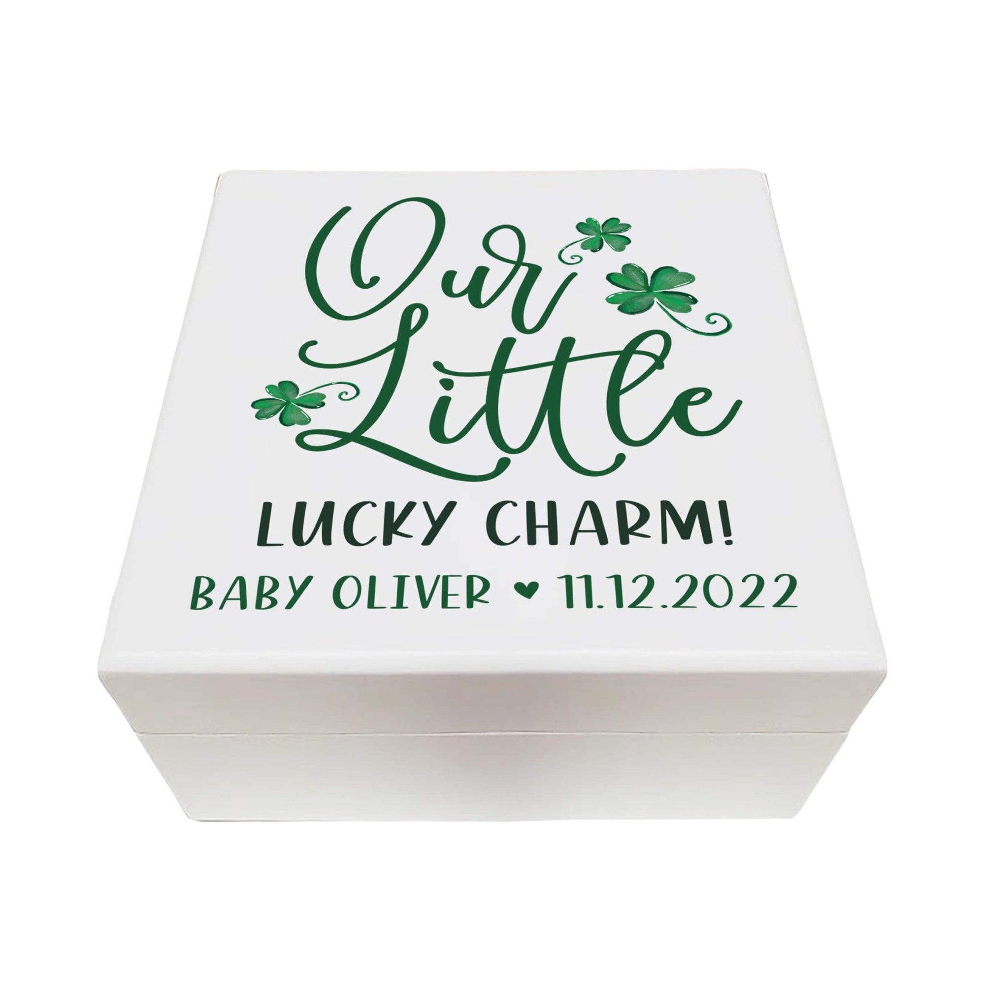 Personalized Baptism Keepsake Box for Newborn Baby Boy - LifeSong Milestones