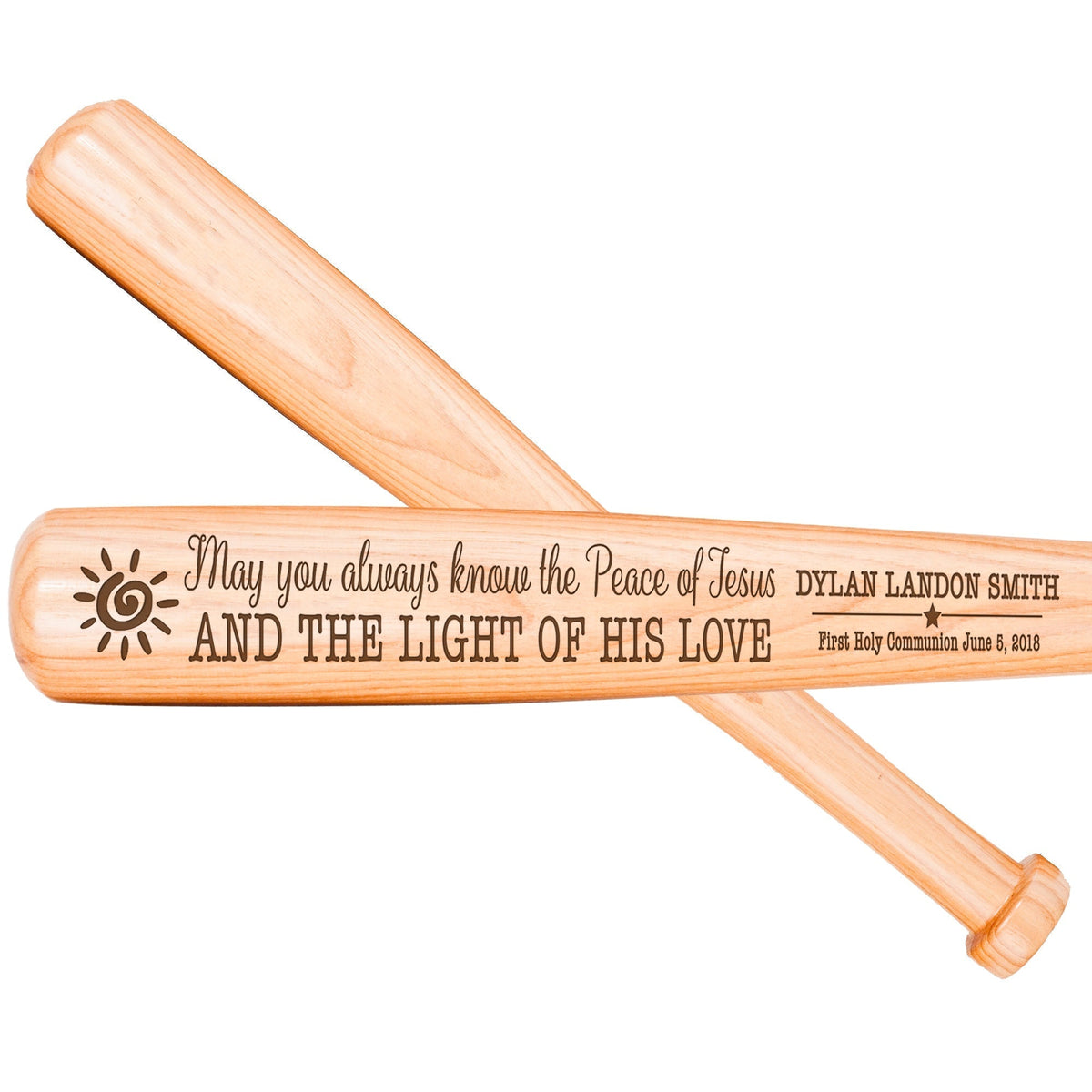 Personalized Baseball Bat Baptism Gifts For Boys - May You Always Know - LifeSong Milestones