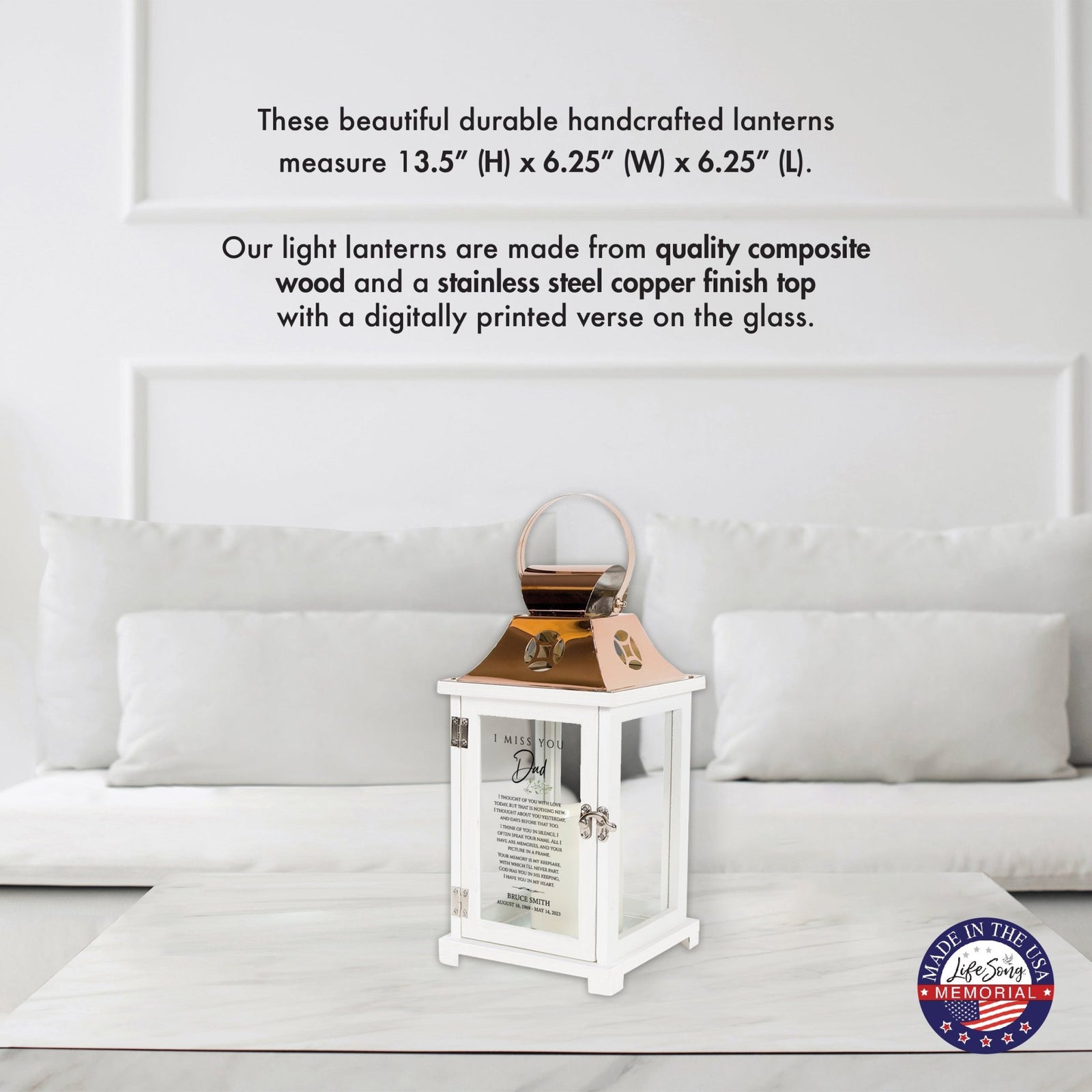 Shop LifeSong Milestones Personalized Candle Lanterns. Ideal for home decor, personalized, memorial, and sympathy gifts. Create lasting memories.