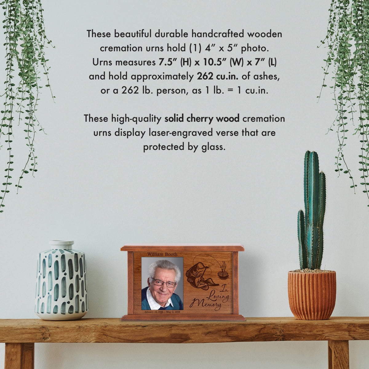 Personalized Funeral Photo Cremation Keepsake Urn Box Sympathy Gift - In Loving Memory - LifeSong Milestones