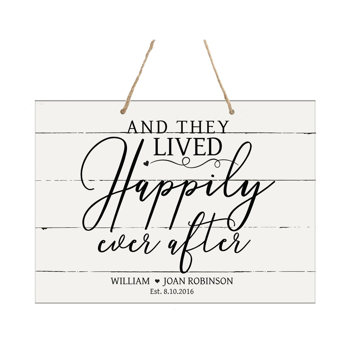 Personalized Modern Wooden Vertical Wall Hanging Rope Sign 12x15 - Family - LifeSong Milestones