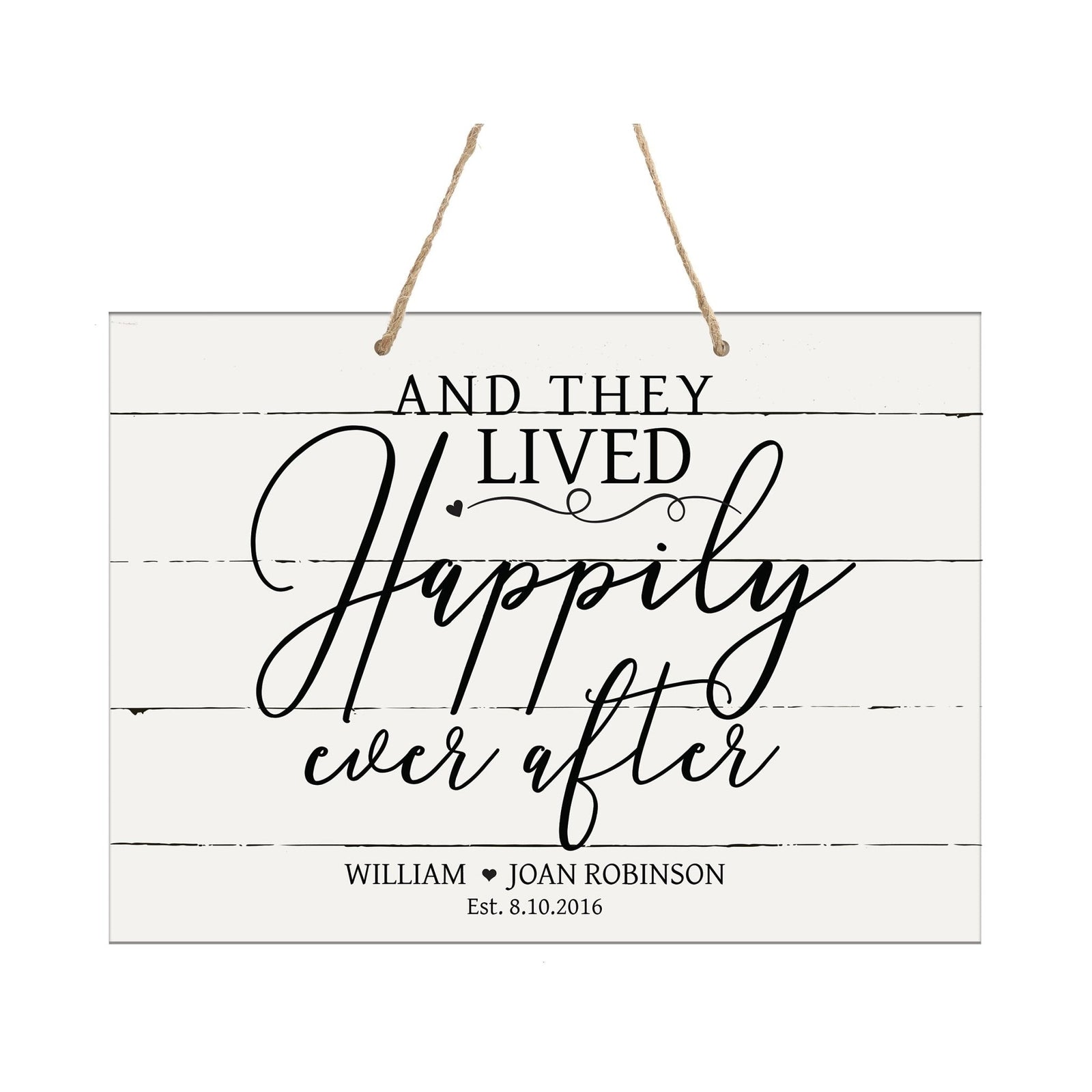 Personalized Modern Wooden Vertical Wall Hanging Rope Sign 12x15 - Family - LifeSong Milestones