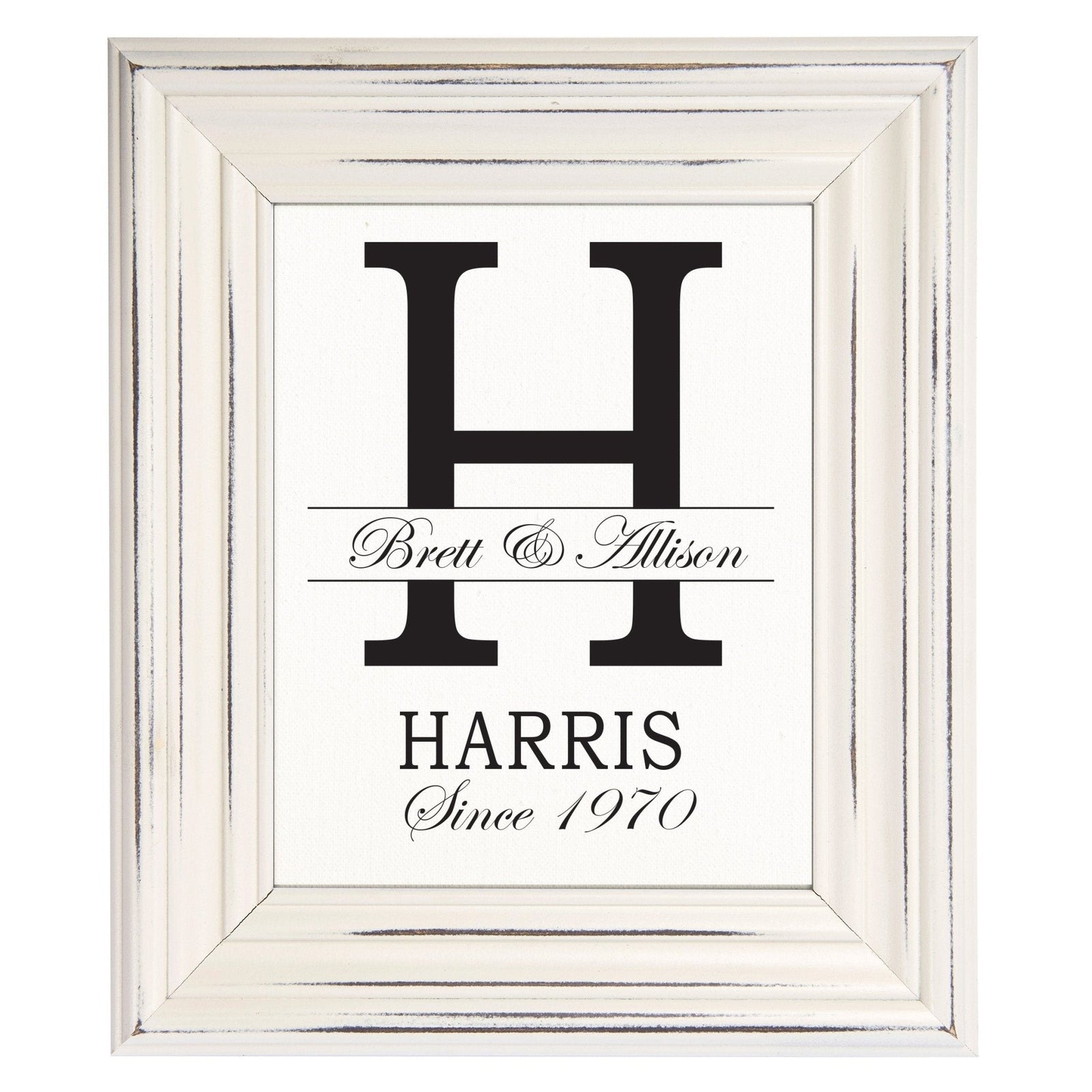 Personalized Monogram Framed Signs 15x18 - H - LifeSong Milestones