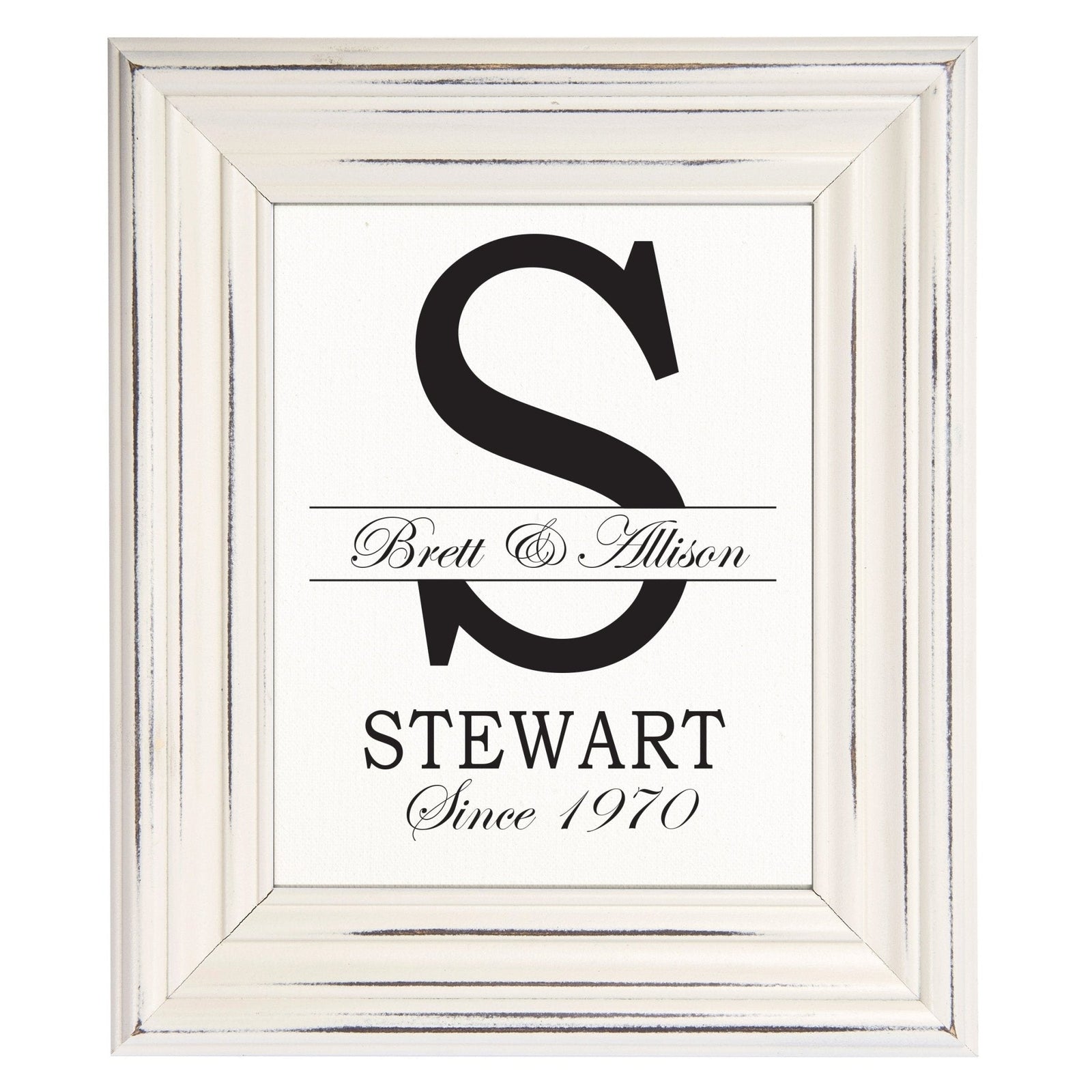 Personalized Monogram Framed Signs 15x18 - S - LifeSong Milestones