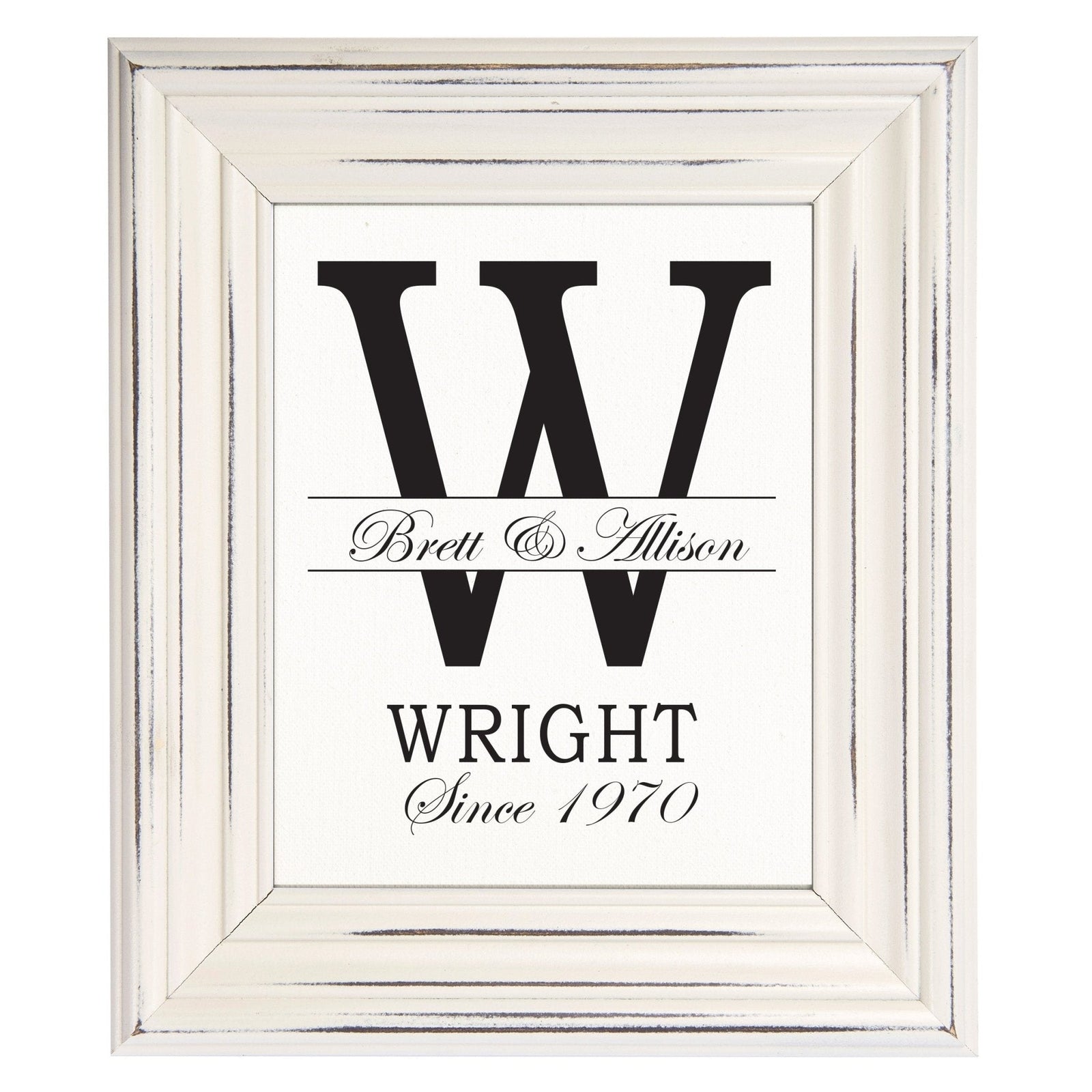 Personalized Monogram Framed Signs 15x18 - W - LifeSong Milestones