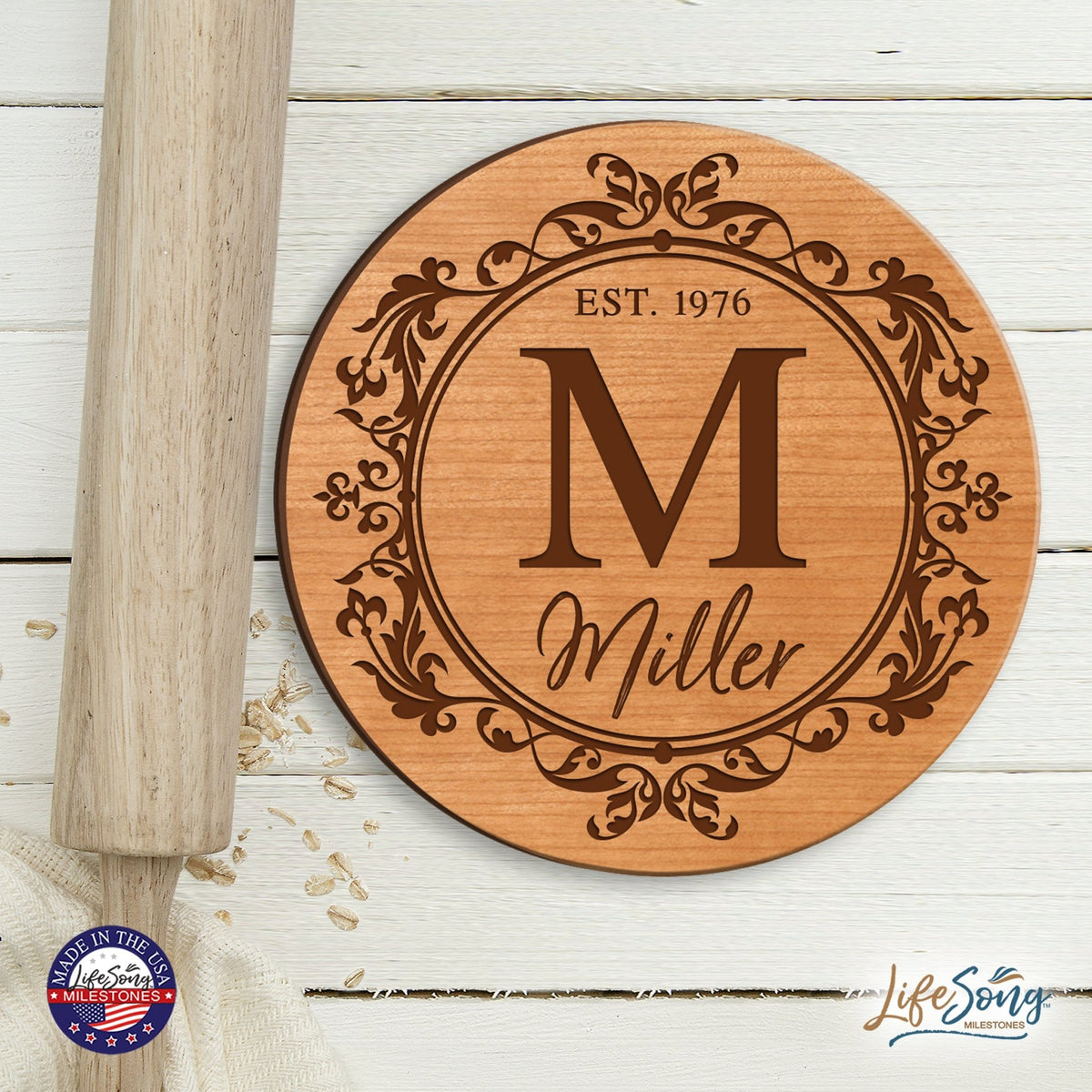 Personalized Monogram Lazy Susan Home Décor - LifeSong Milestones
