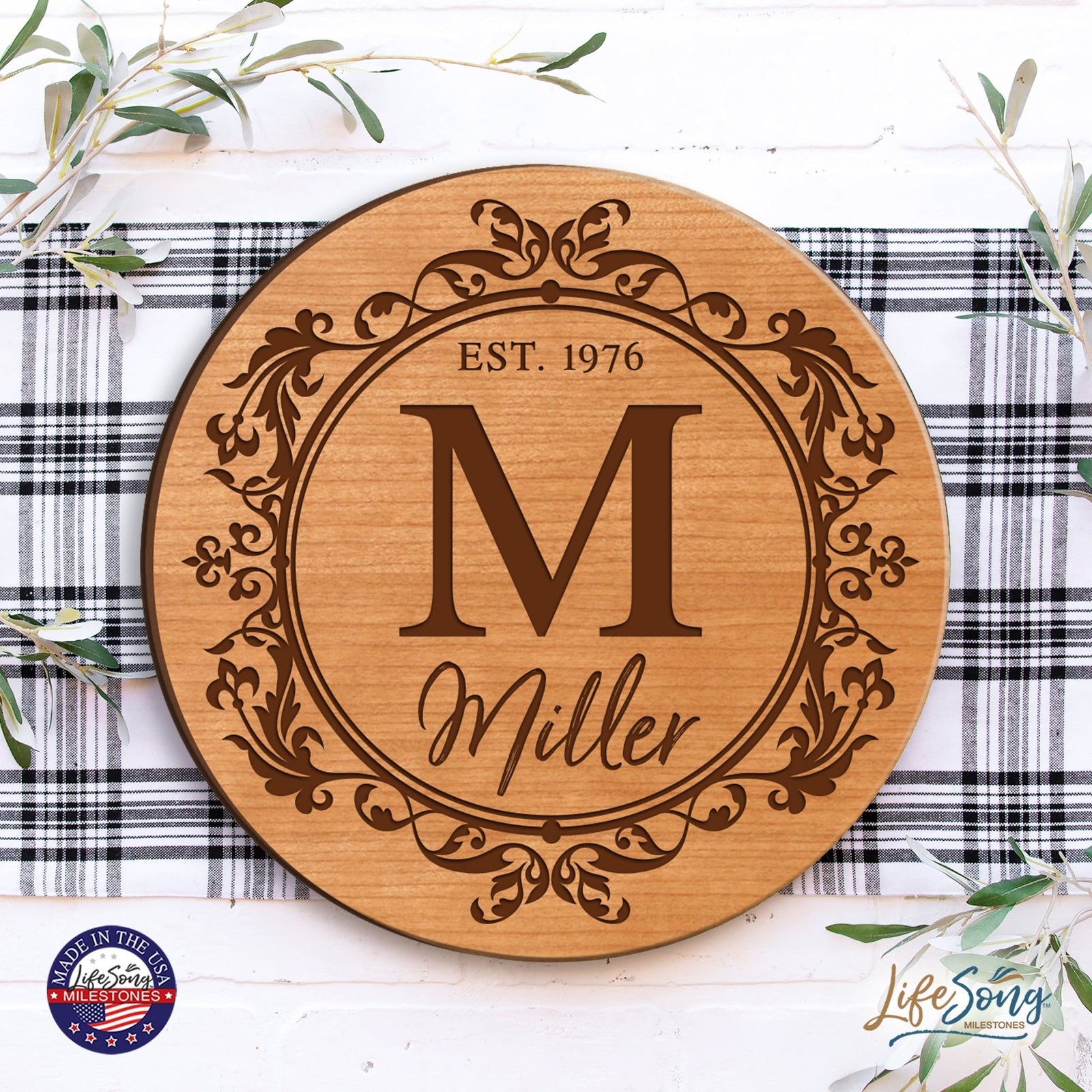 Personalized Monogram Lazy Susan Home Décor - LifeSong Milestones