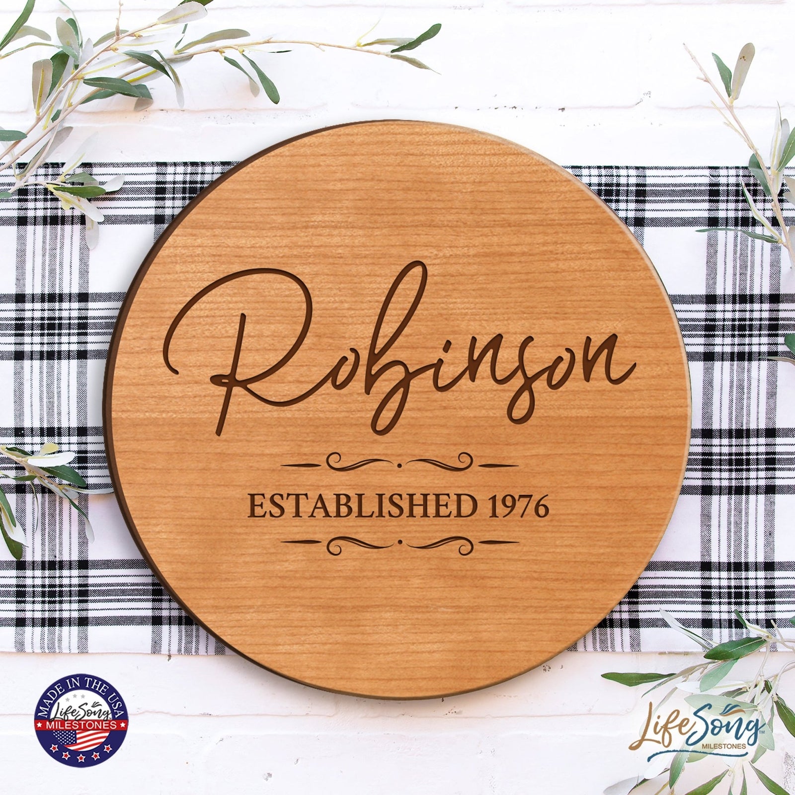 Personalized Monogram Lazy Susan Home Décor - LifeSong Milestones