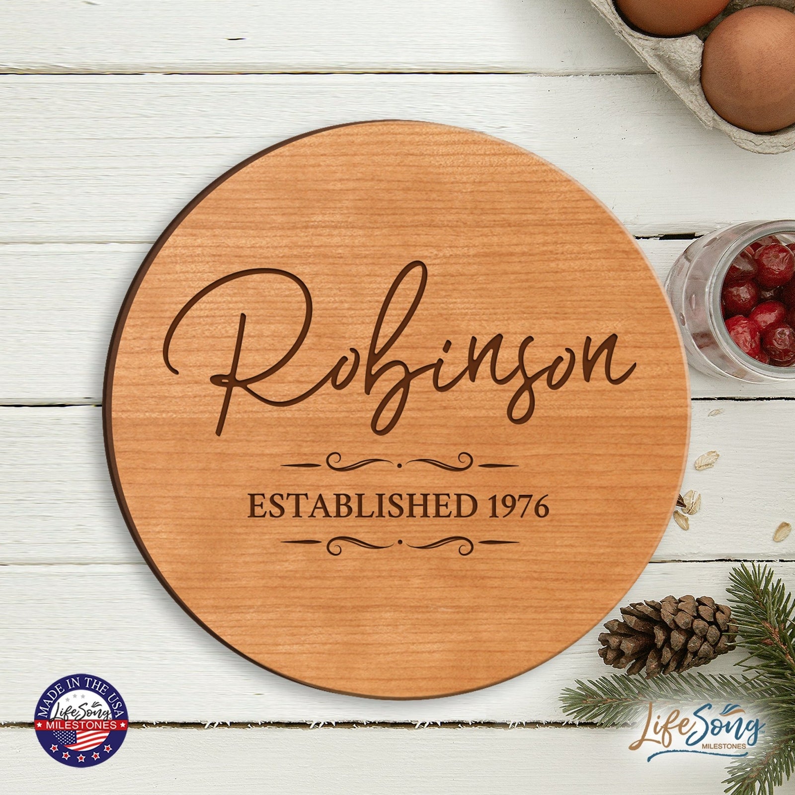 Personalized Monogram Lazy Susan Home Décor - LifeSong Milestones