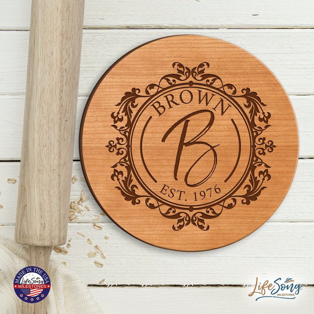 Personalized Monogram Lazy Susan Home Décor - LifeSong Milestones