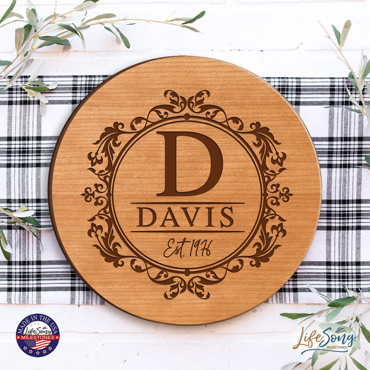 Personalized Monogram Lazy Susan Home Décor - LifeSong Milestones