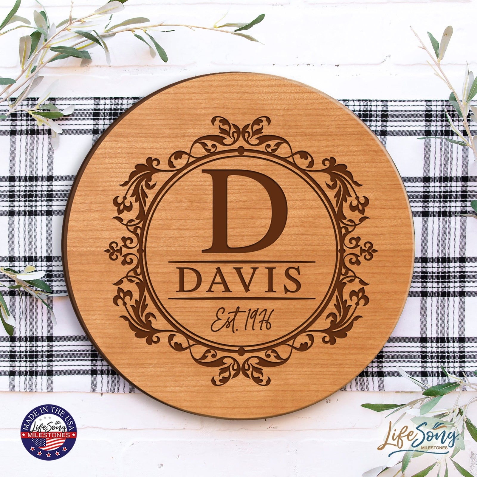 Personalized Monogram Lazy Susan Home Décor - LifeSong Milestones