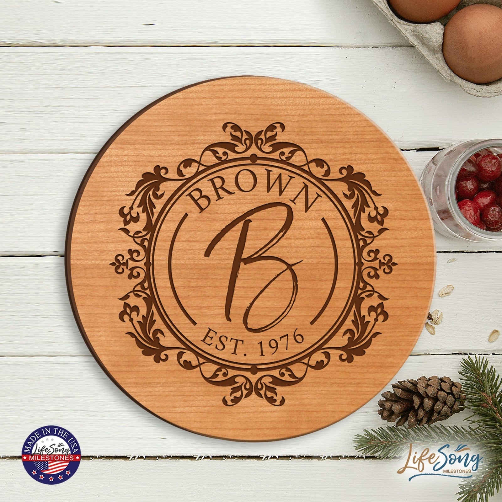 Personalized Monogram Lazy Susan Home Décor - LifeSong Milestones