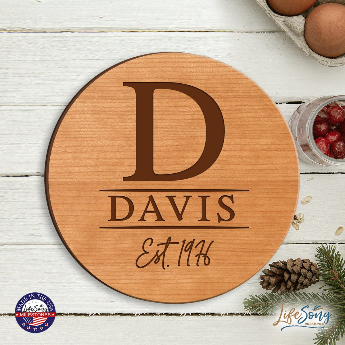 Personalized Monogram Lazy Susan Home Décor - LifeSong Milestones