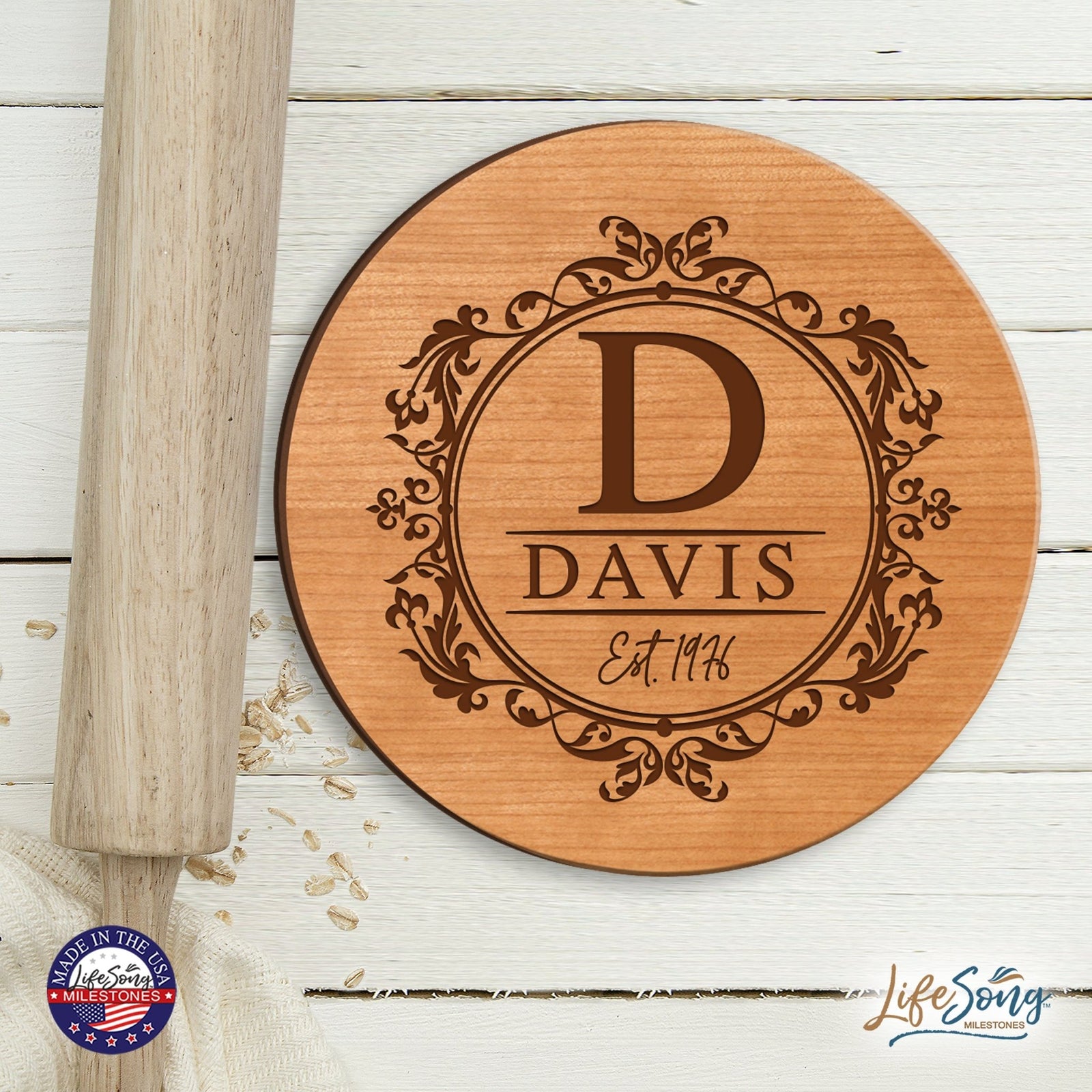 Personalized Monogram Lazy Susan Home Décor - LifeSong Milestones