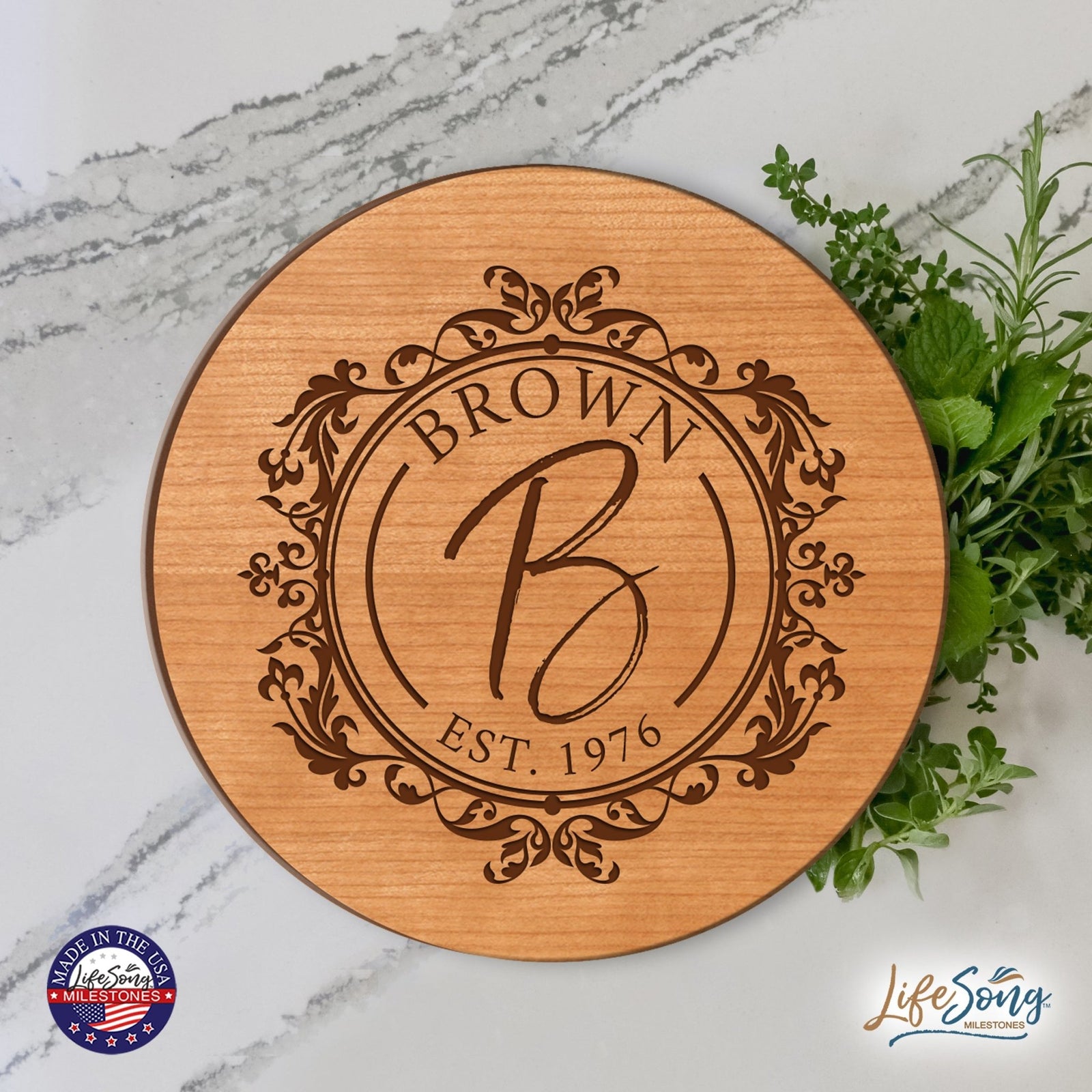 Personalized Monogram Lazy Susan Home Décor - LifeSong Milestones