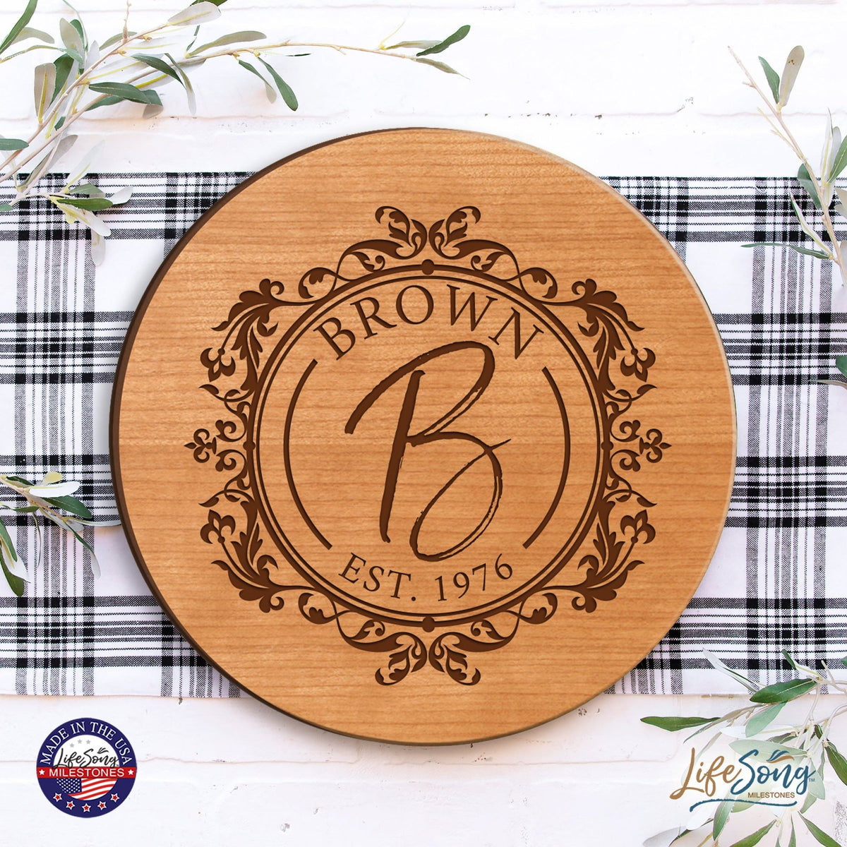 Personalized Monogram Lazy Susan Home Décor - LifeSong Milestones