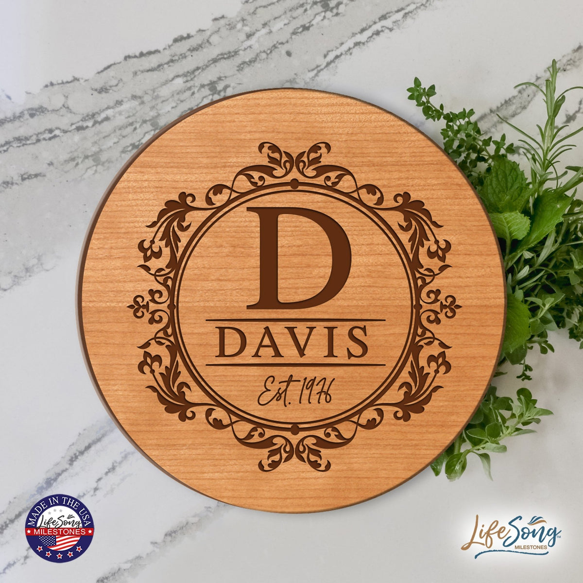 Personalized Monogram Lazy Susan Home Décor - LifeSong Milestones