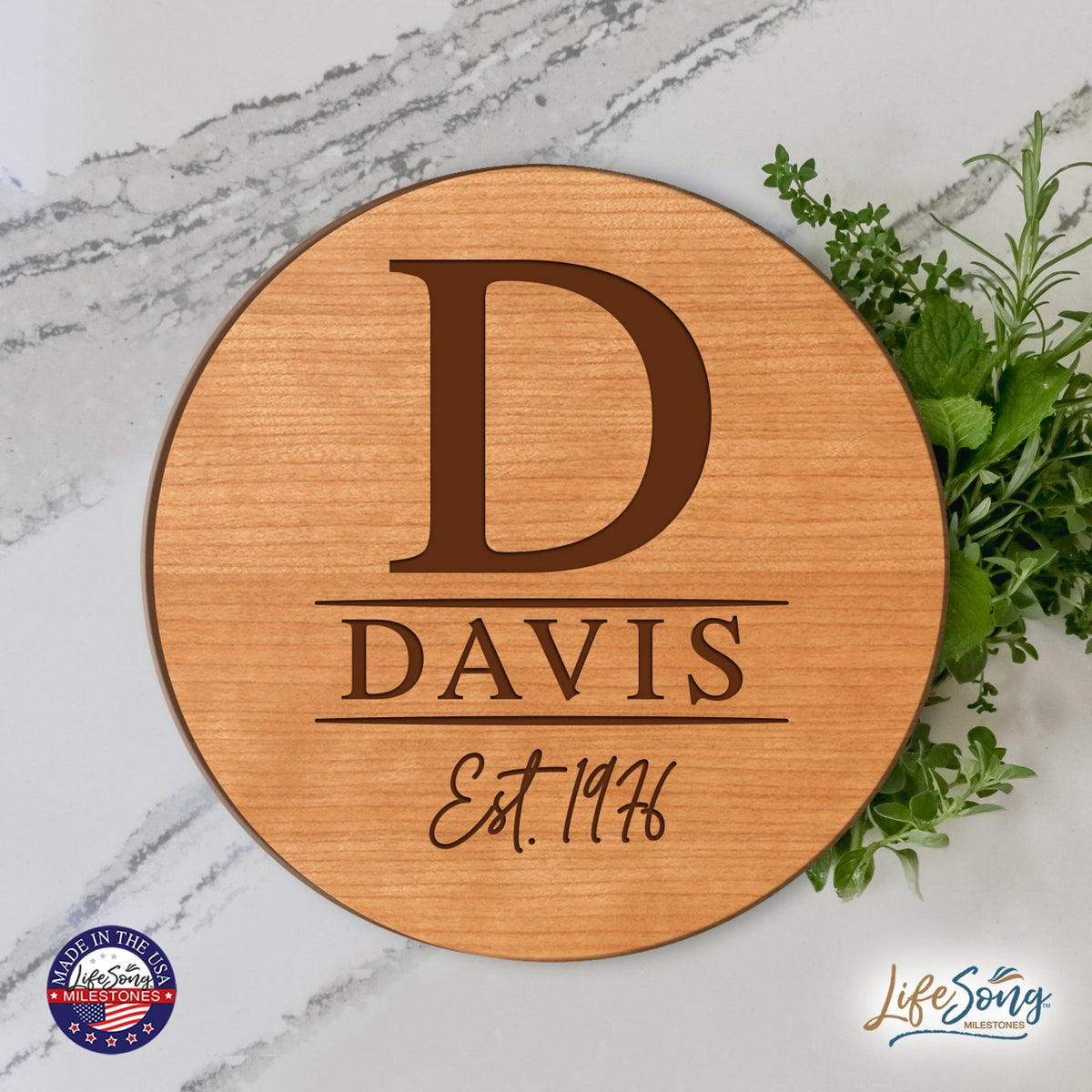 Personalized Monogram Lazy Susan Home Décor - LifeSong Milestones