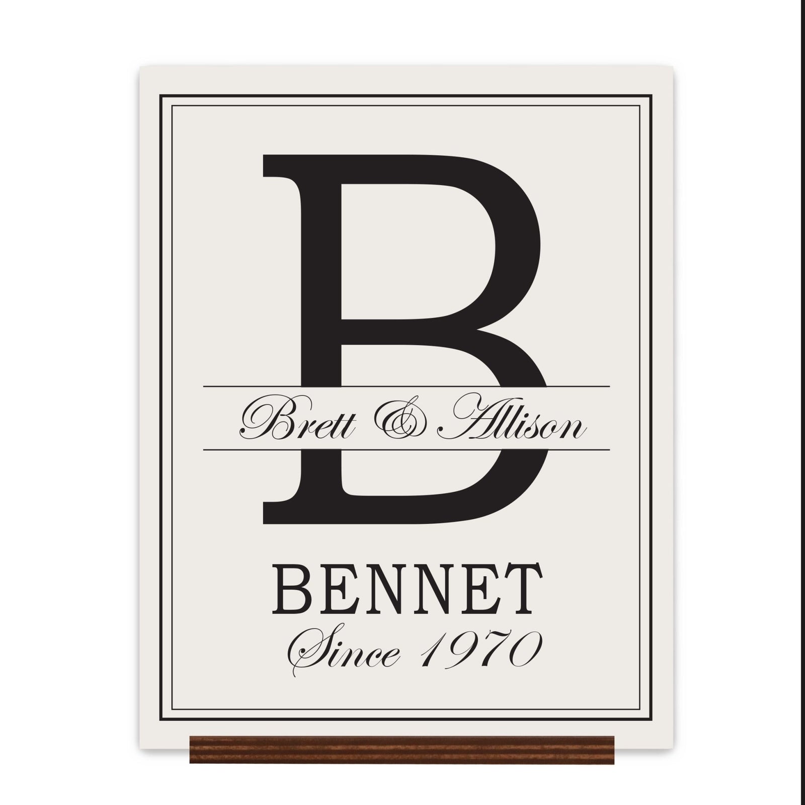 Personalized Monogram Sign with Stand 12x15 - B - LifeSong Milestones