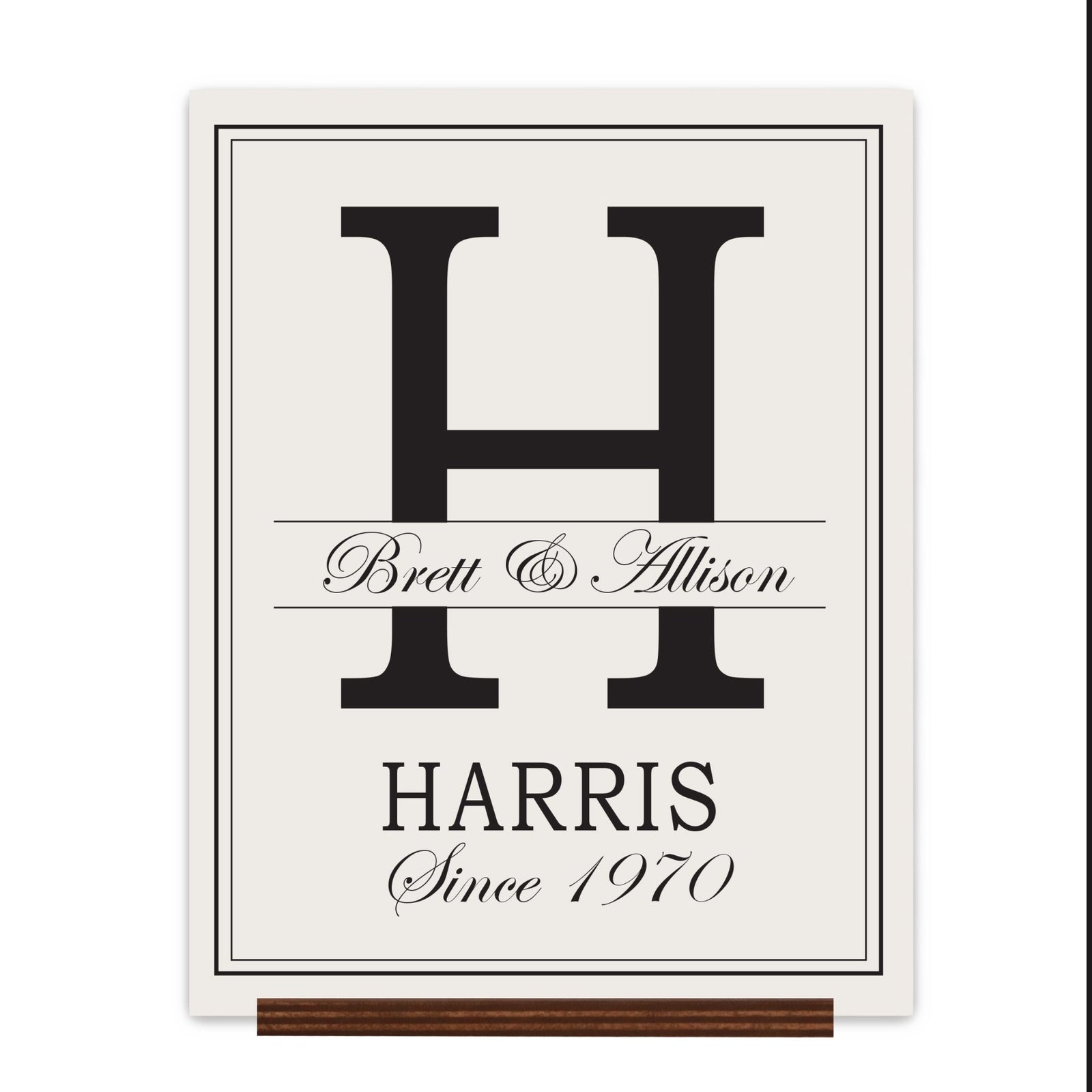 Personalized Monogram Sign with Stand 12x15 - H - LifeSong Milestones
