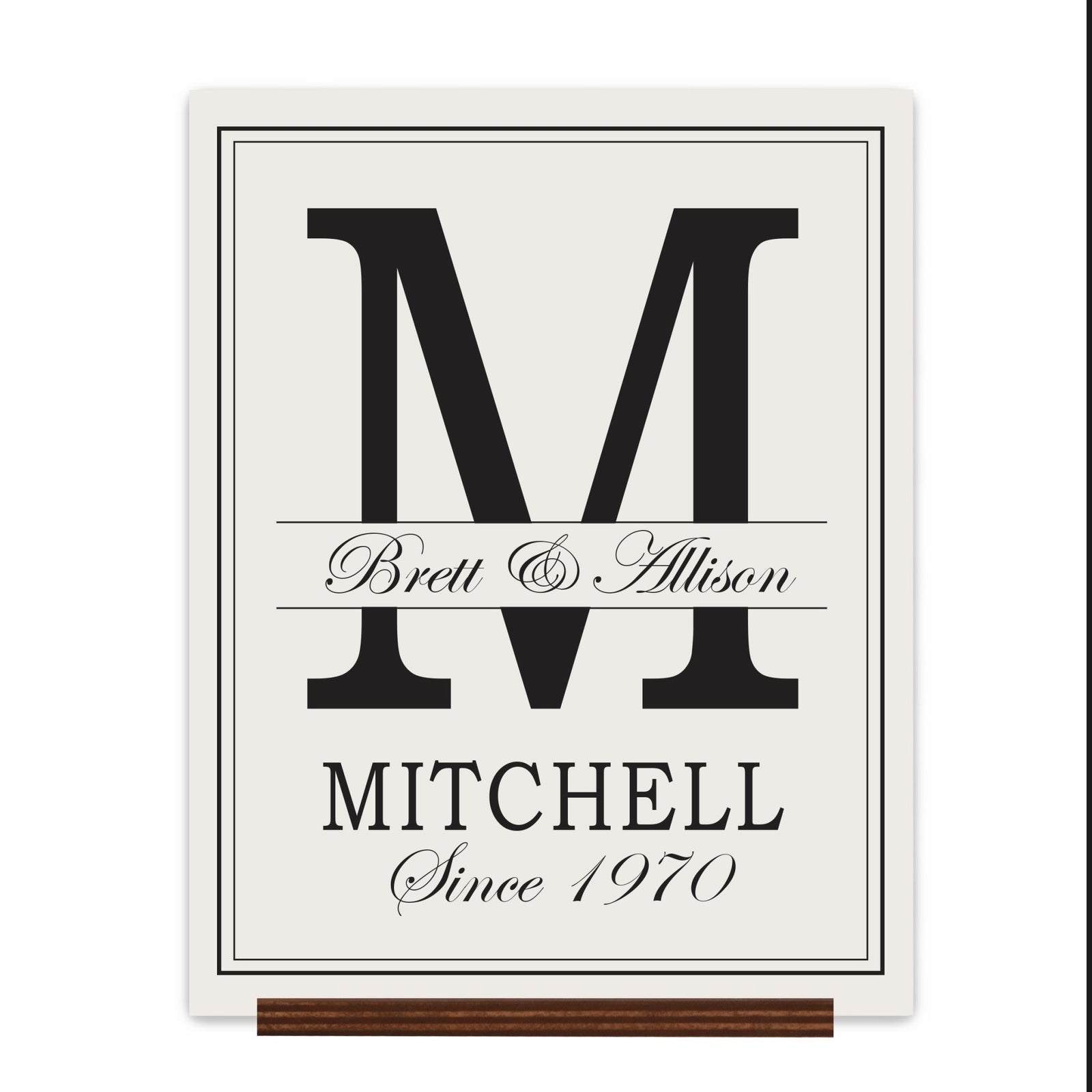 Personalized Monogram Sign with Stand 12x15 - M - LifeSong Milestones