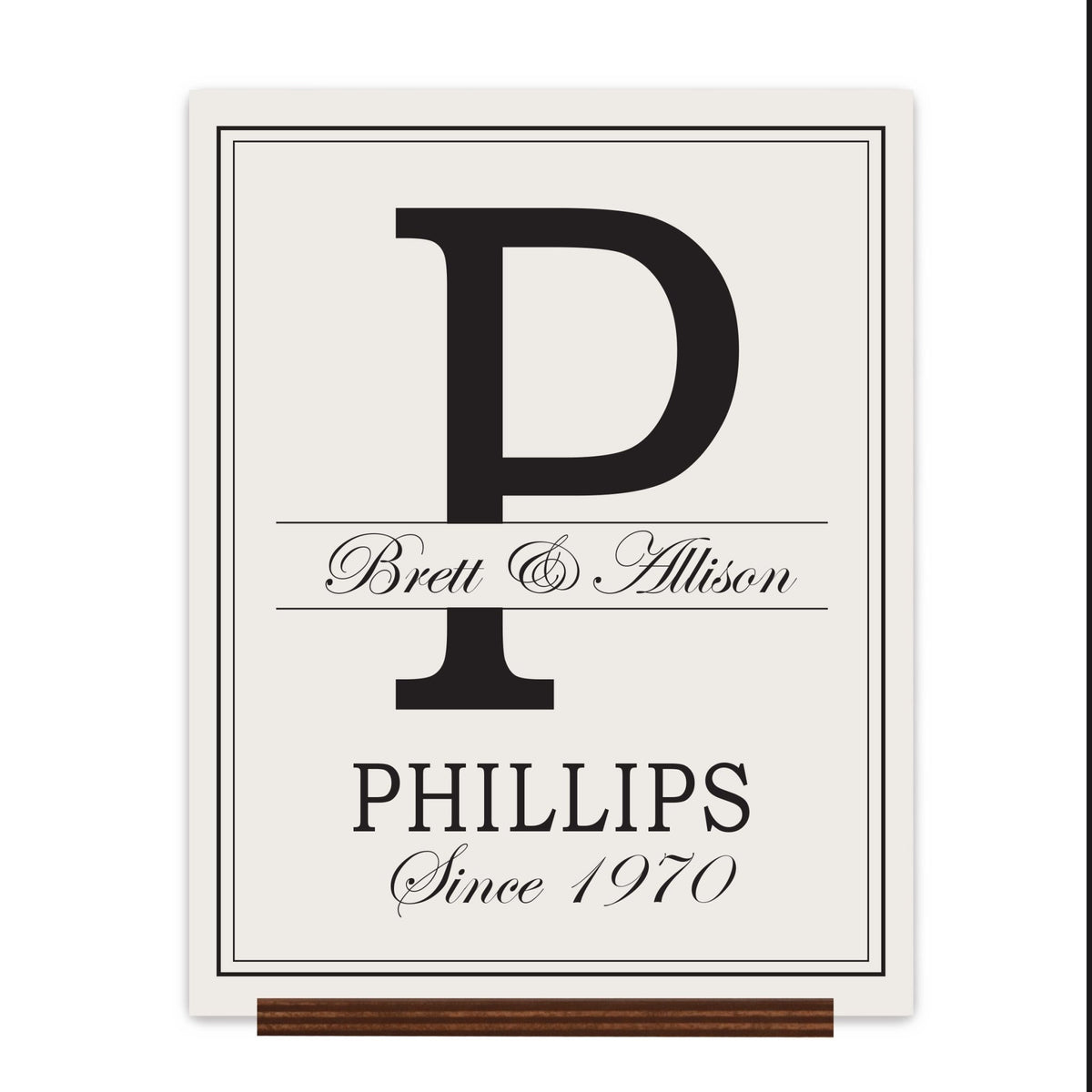 Personalized Monogram Sign with Stand 12x15 - P - LifeSong Milestones
