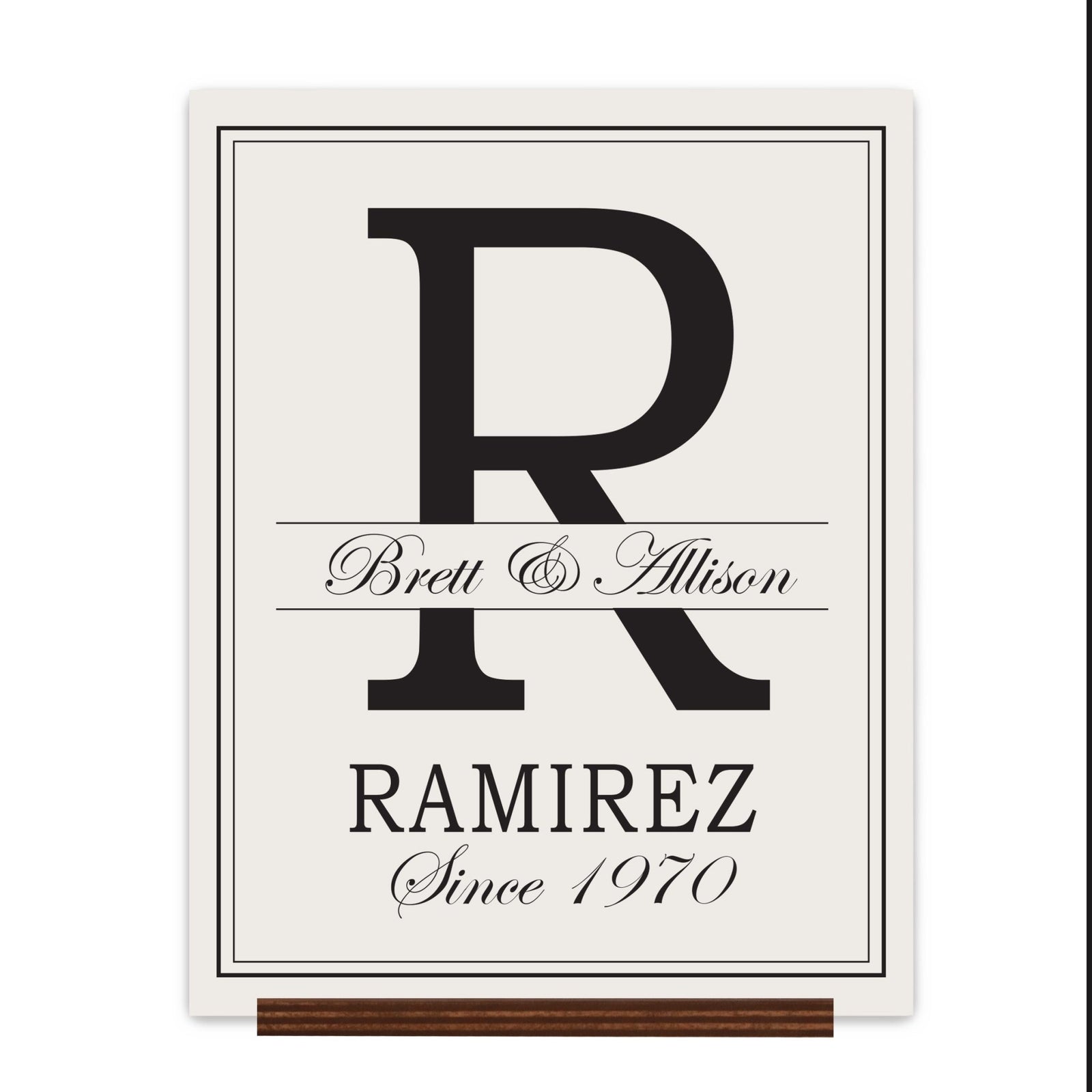 Personalized Monogram Sign with Stand 12x15 - R - LifeSong Milestones