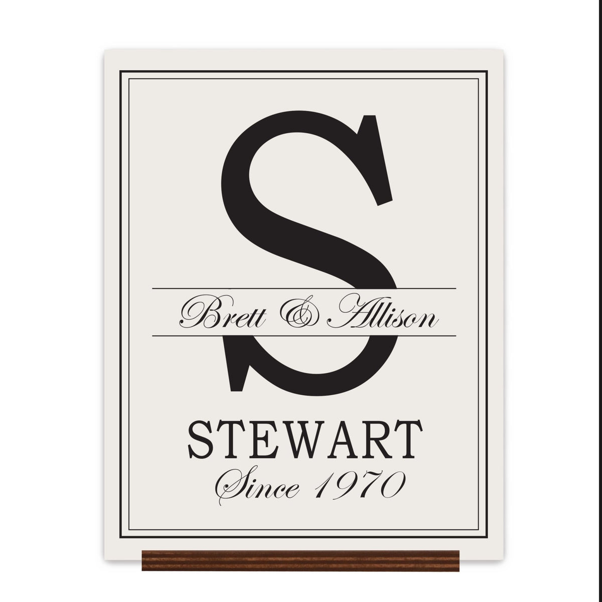 Personalized Monogram Sign with Stand 12x15 - S - LifeSong Milestones