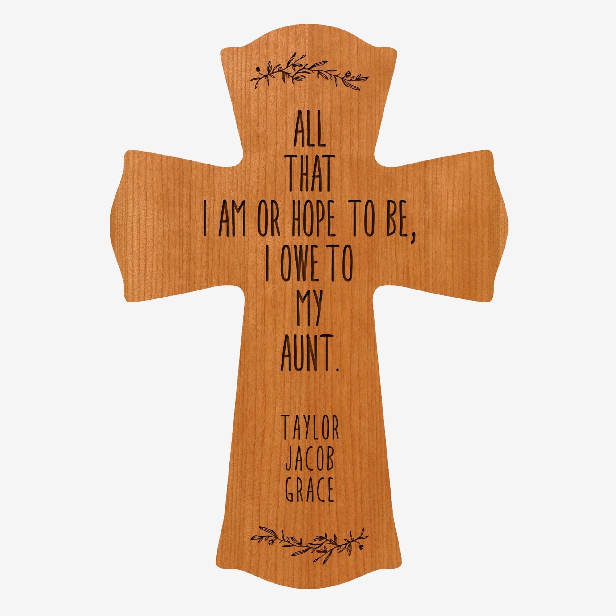 Personalized Mother’s Day Aunt All That I Am - 8.5x11 Crosses - LifeSong Milestones