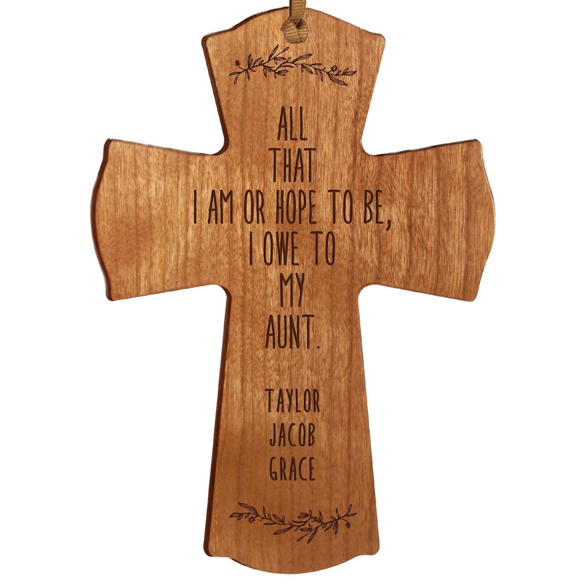 Personalized Mother’s Day Aunt All That I Am - Mini Crosses - LifeSong Milestones