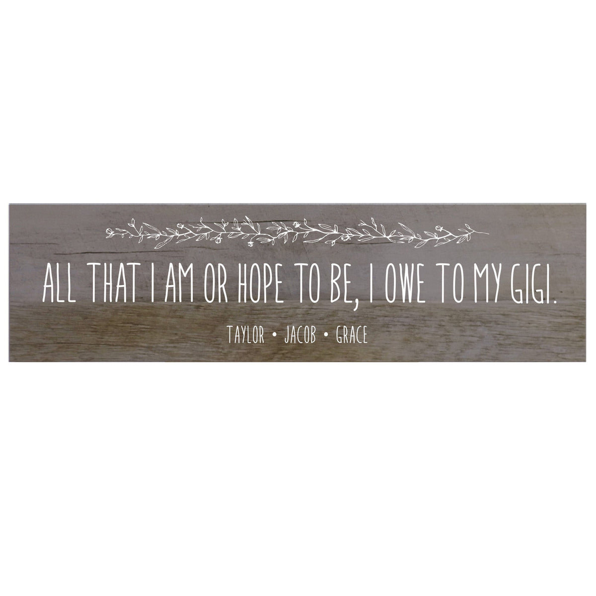 Personalized Mother's Day Barn Wood Sign Gift - All That I Am - LifeSong Milestones