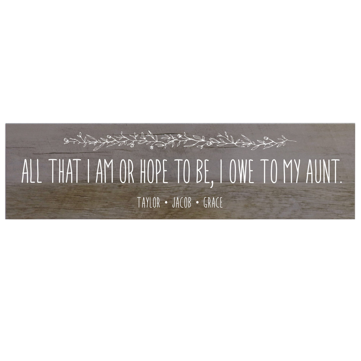 Personalized Mother&#39;s Day Barn Wood Sign Gift - All That I Am - LifeSong Milestones