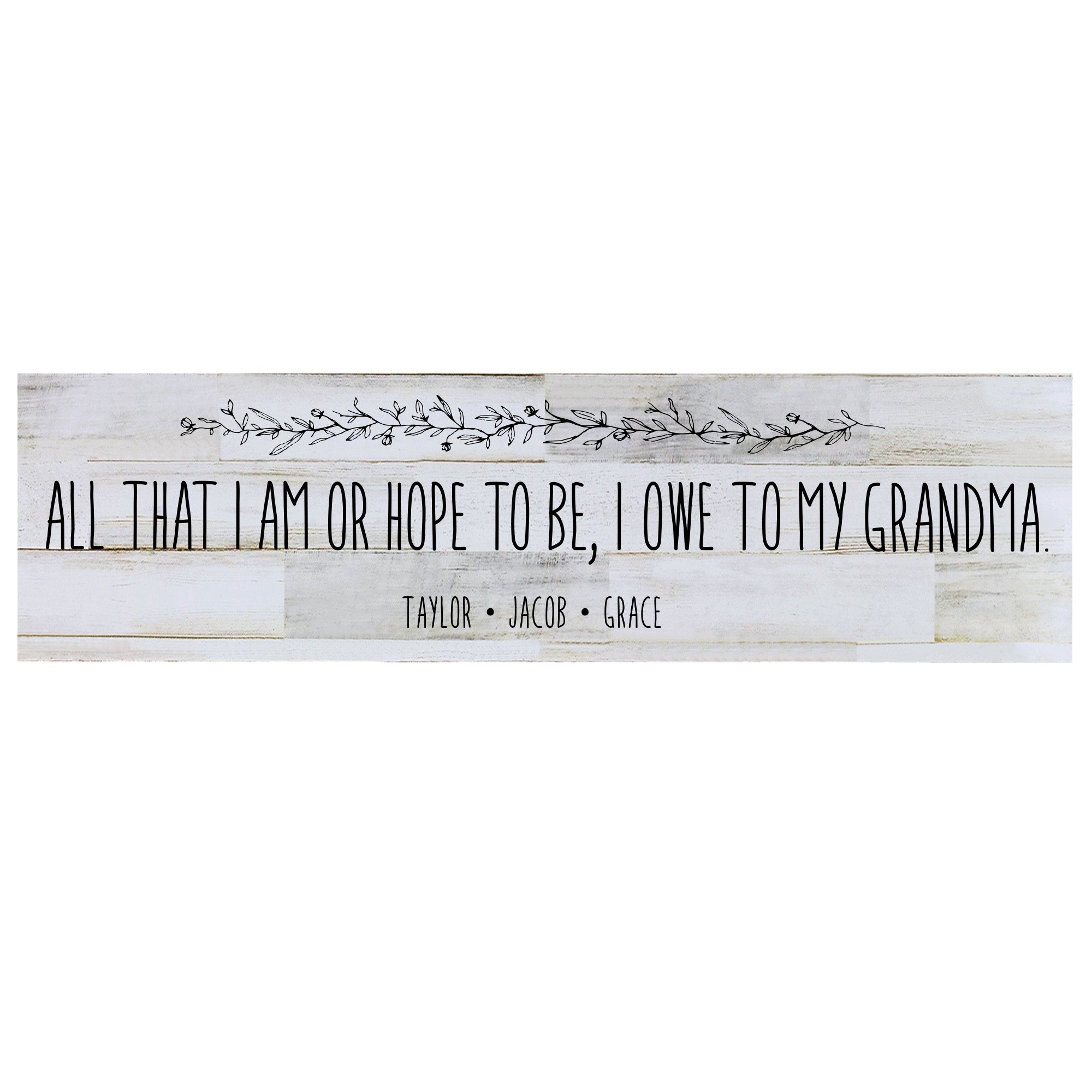 Personalized Mother's Day Barn Wood Sign Gift - All That I Am - LifeSong Milestones