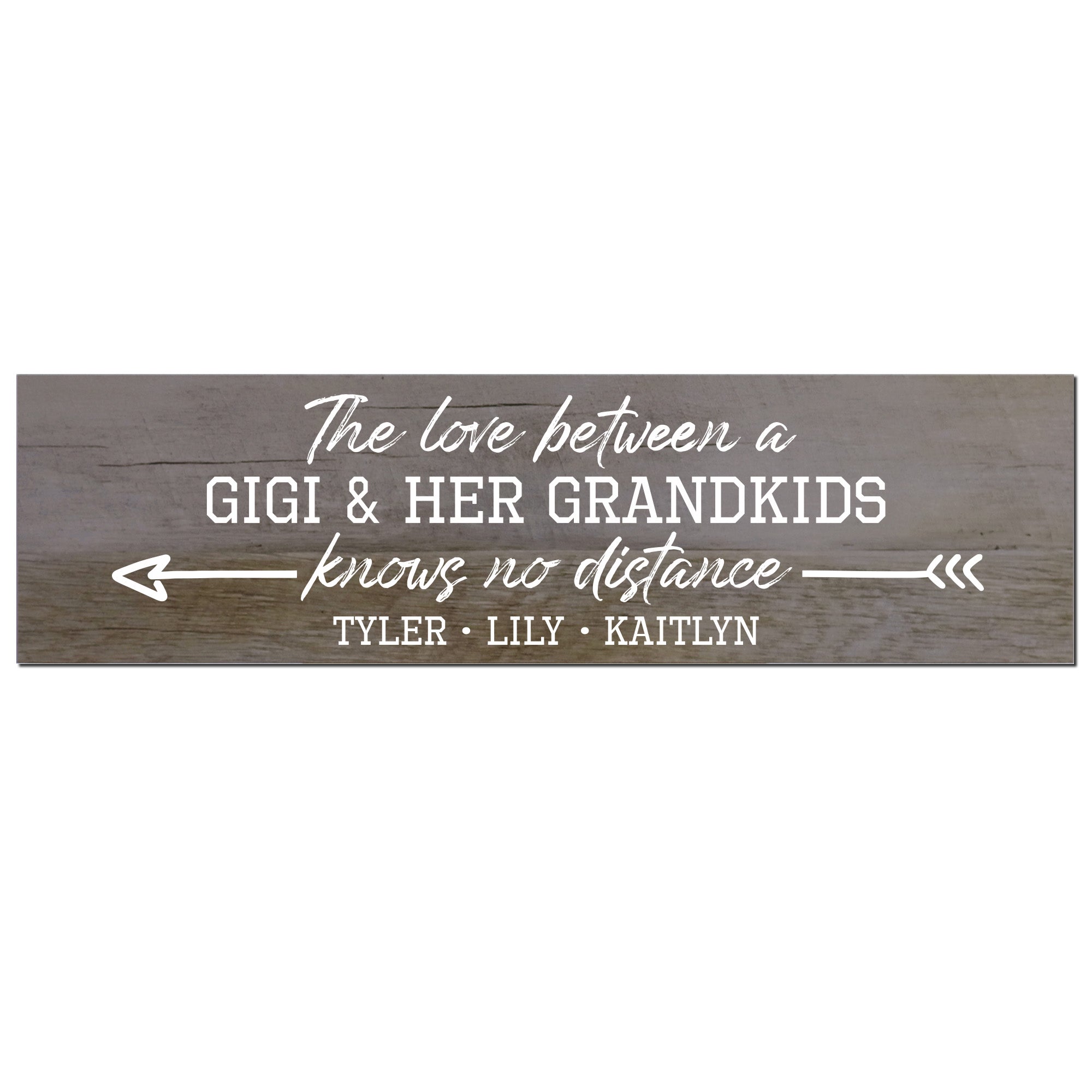 Personalized Mother's Day Barn Wood Sign Gift - The Love Between - LifeSong Milestones