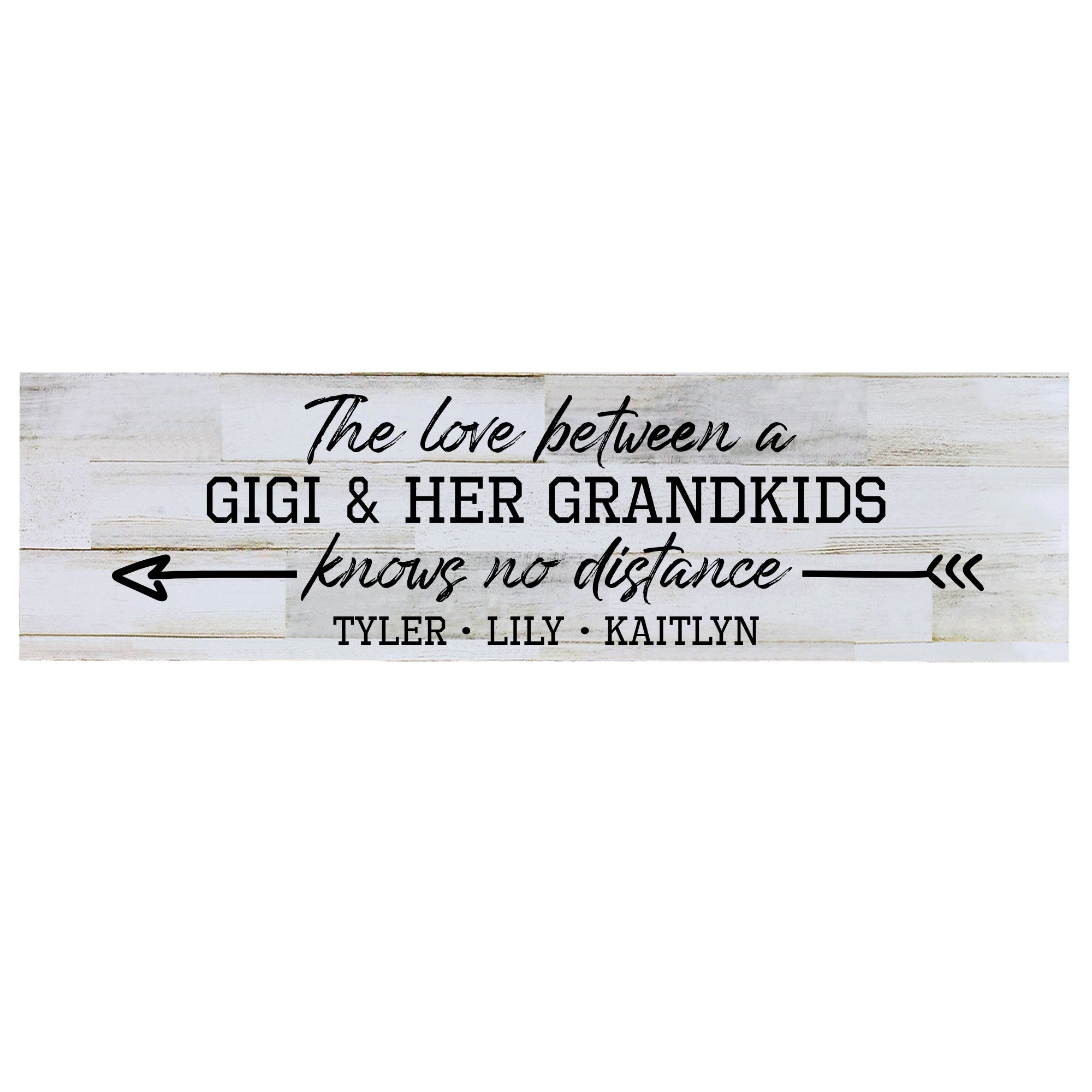 Personalized Mother's Day Barn Wood Sign Gift - The Love Between - LifeSong Milestones