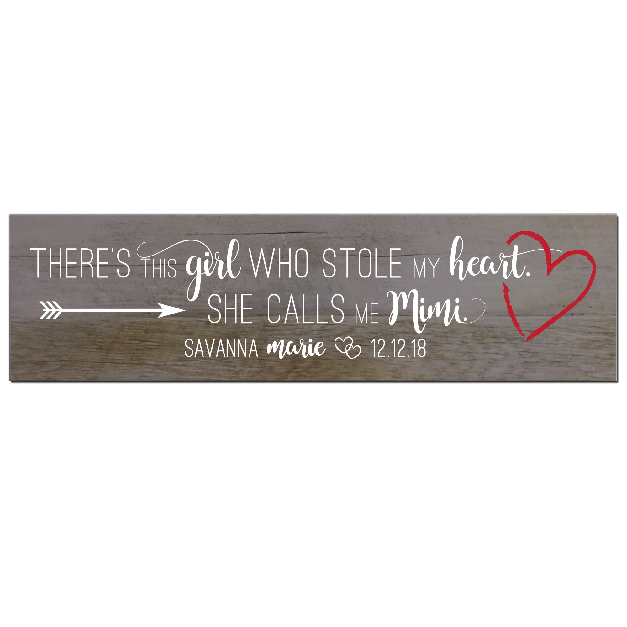 Personalized Mother's Day Barn Wood Sign Gift - There's This Girl - LifeSong Milestones