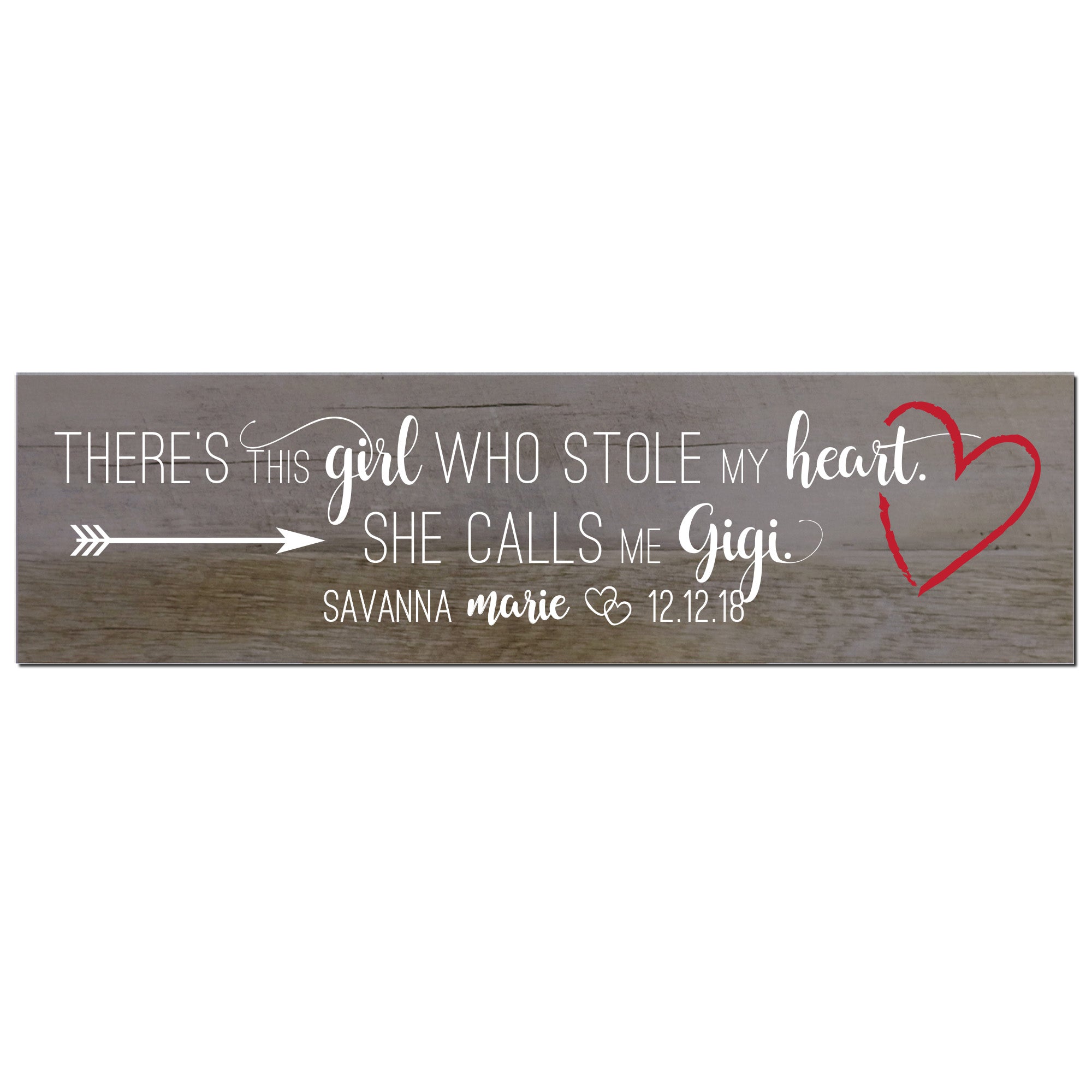 Personalized Mother's Day Barn Wood Sign Gift - There's This Girl - LifeSong Milestones