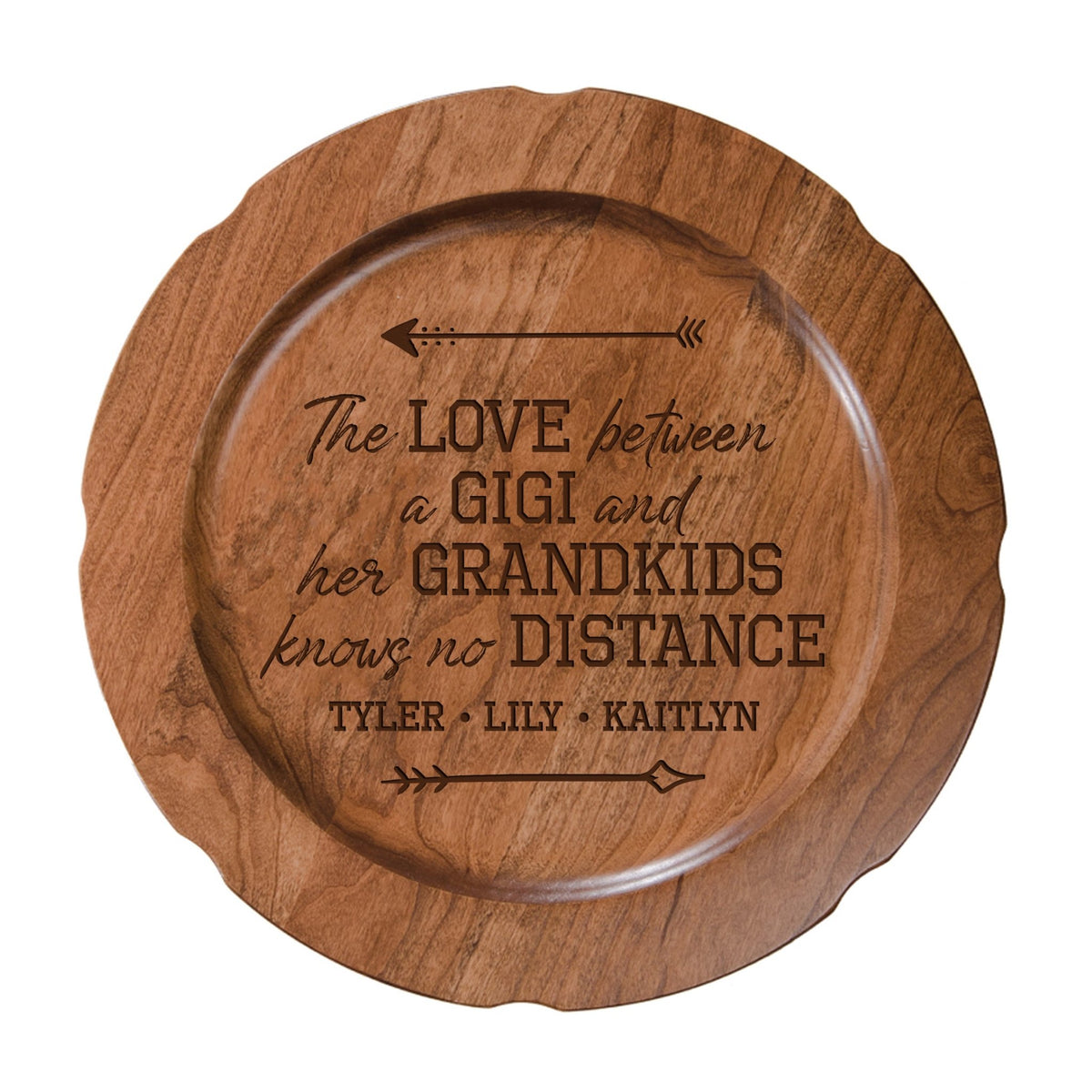 Personalized Mother&#39;s Day Cherry Wooden Plates - The Love - LifeSong Milestones