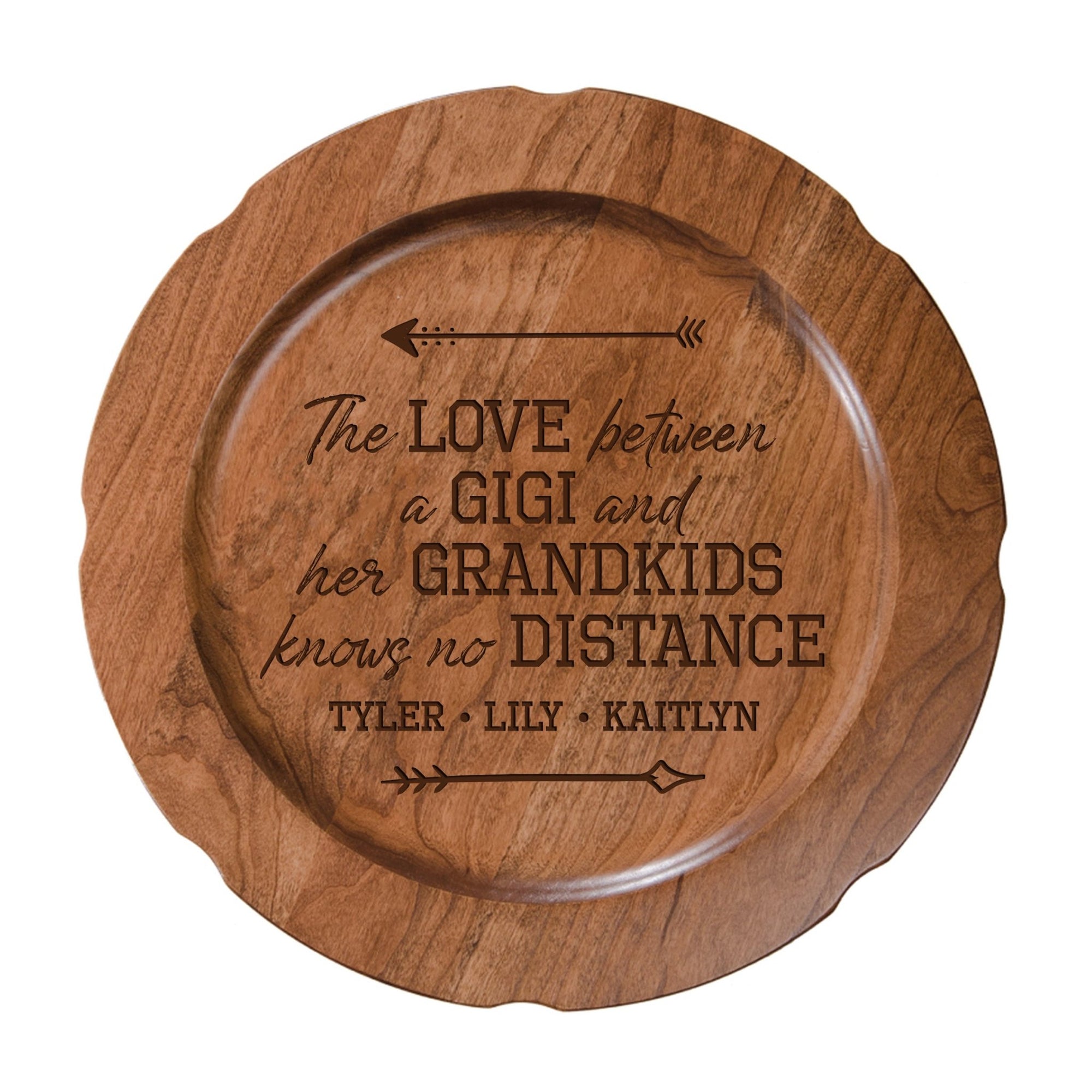Personalized Mother's Day Cherry Wooden Plates - The Love - LifeSong Milestones