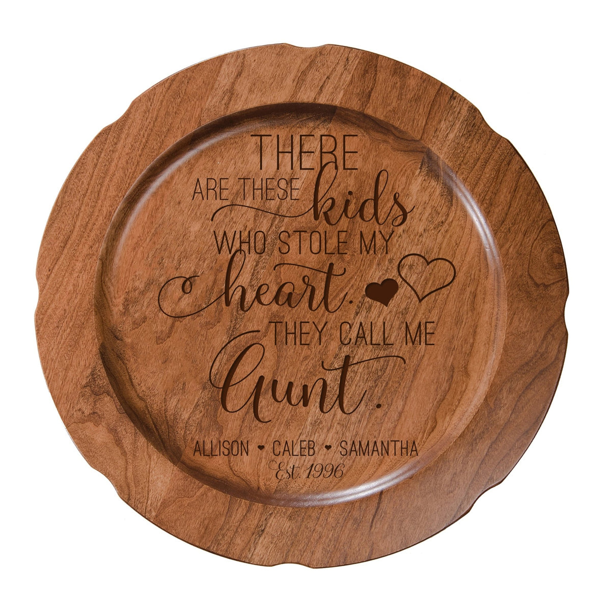 Personalized Mother&#39;s Day Cherry Wooden Plates - These Kids - LifeSong Milestones