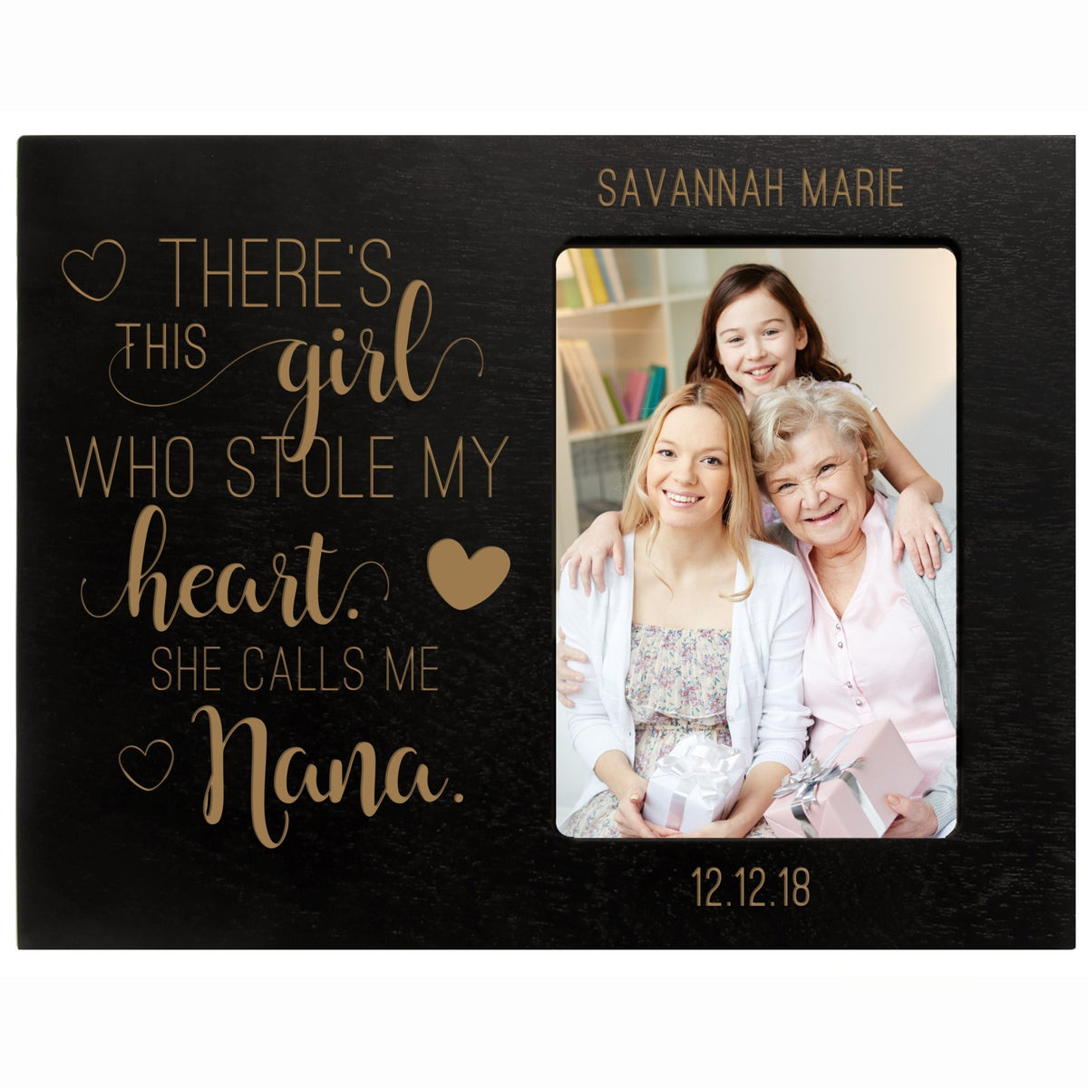 Personalized Mother’s Day Frame 4” x 6” Photo There&#39;s This Girl Nana - LifeSong Milestones