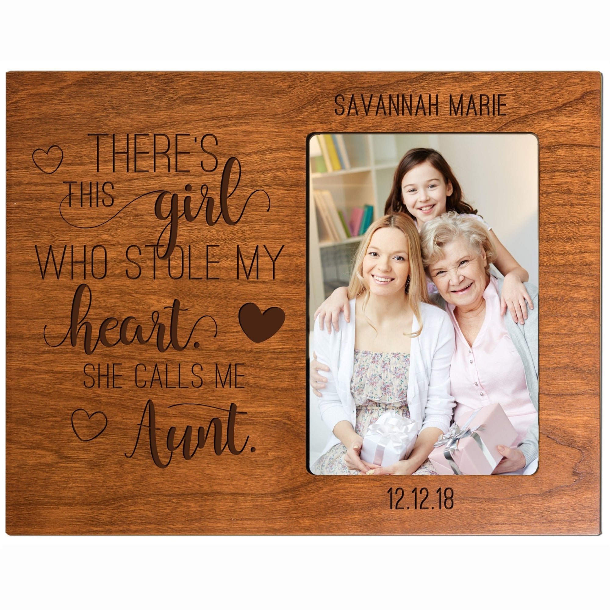 Personalized Mother’s Day Frame 4” x 6” Photo This Girl Aunt - LifeSong Milestones