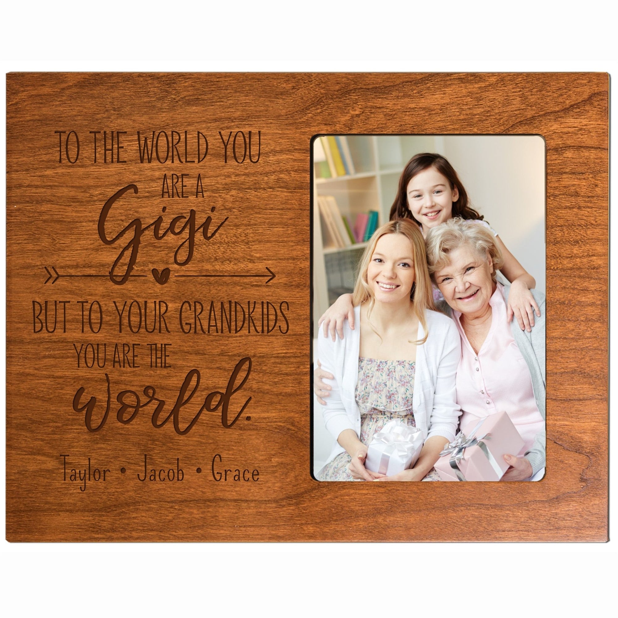 Personalized Mother’s Day Frame 4” x 6” Photo to The World Gigi - LifeSong Milestones