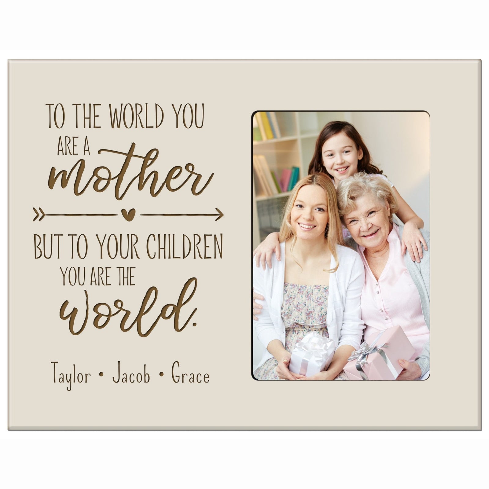 Personalized Mother’s Day Frame 4” x 6” Photo to The World Mother - LifeSong Milestones
