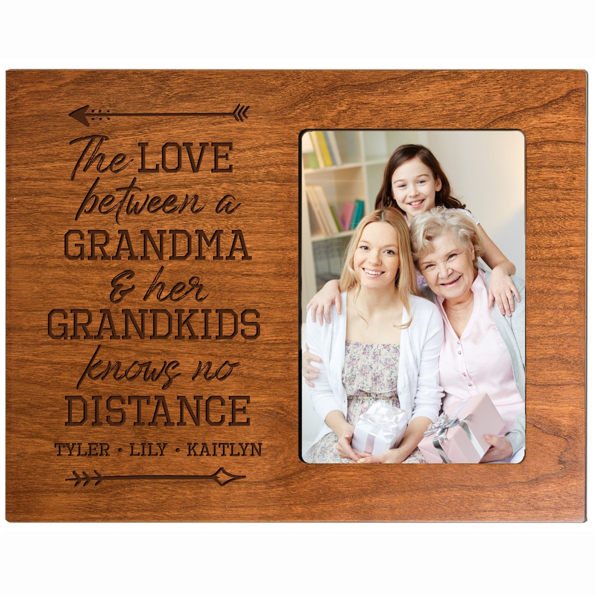 Personalized Mother’s Day Frame Holds 4” x 6” Photo The Love Grandma - LifeSong Milestones