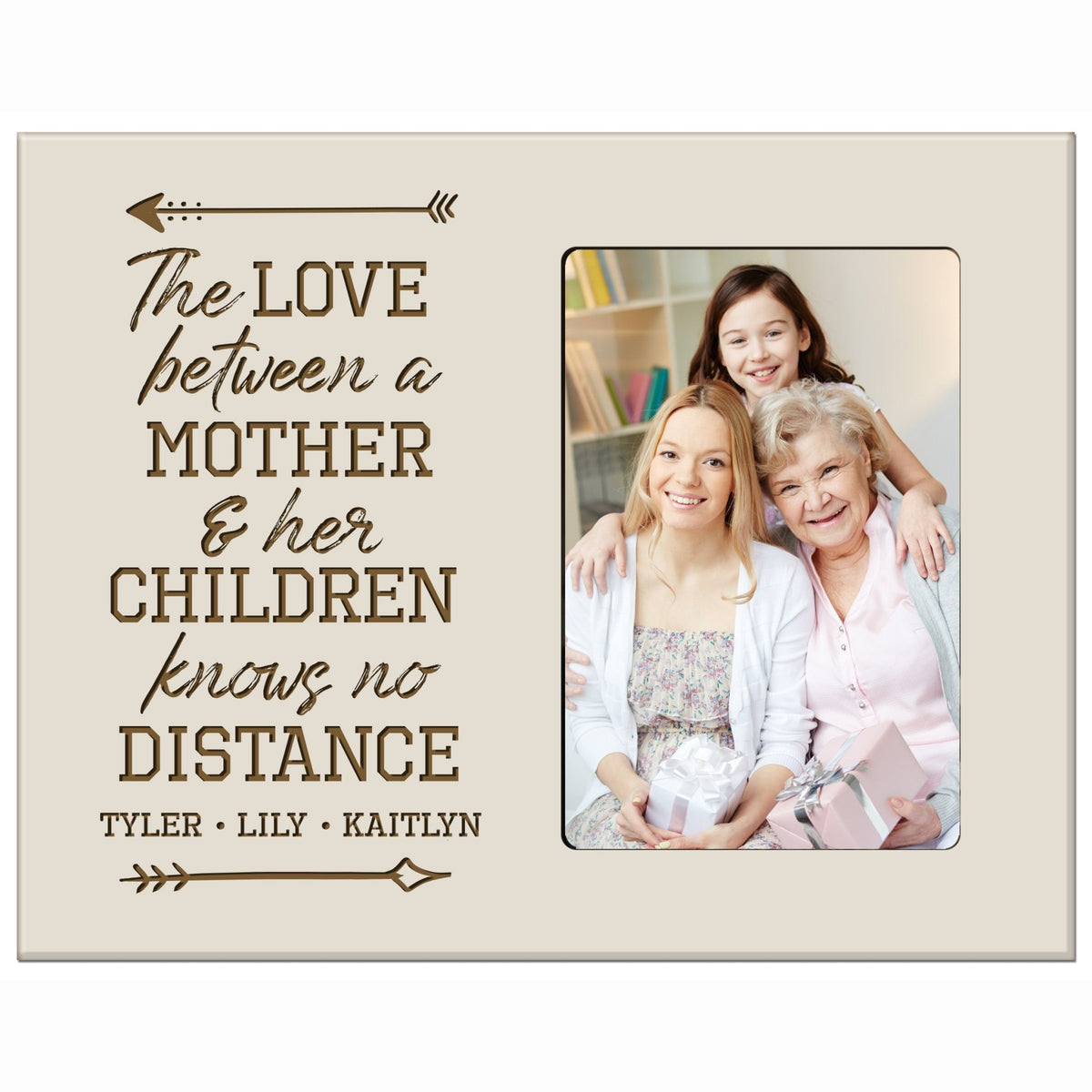 Personalized Mother’s Day Frame Holds 4” x 6” Photo The Love Mother - LifeSong Milestones