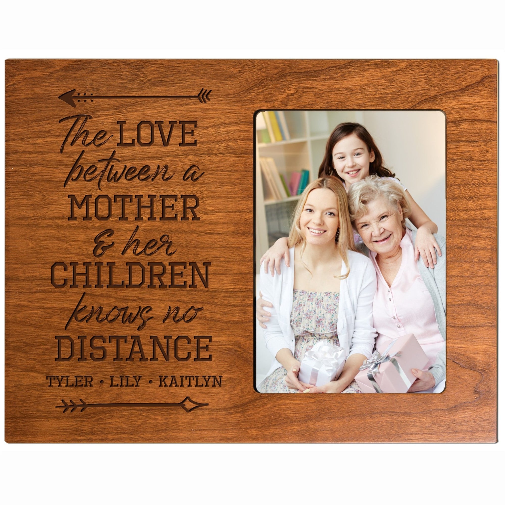 Personalized Mother’s Day Frame Holds 4” x 6” Photo The Love Mother - LifeSong Milestones